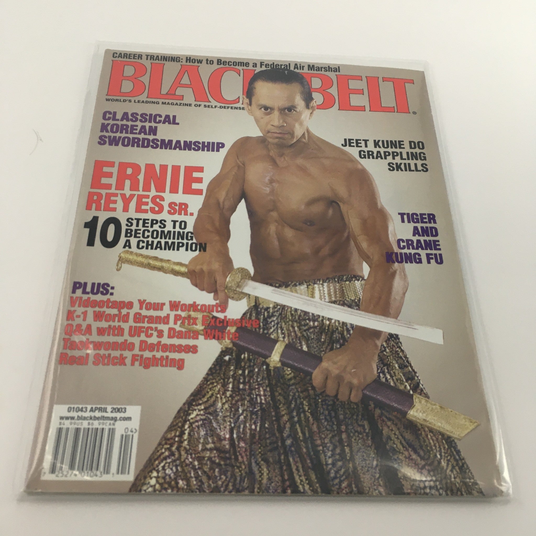 Black Belt Magazine April 2003 Champion Ernie Reyes Sr. Feature, Newsstand