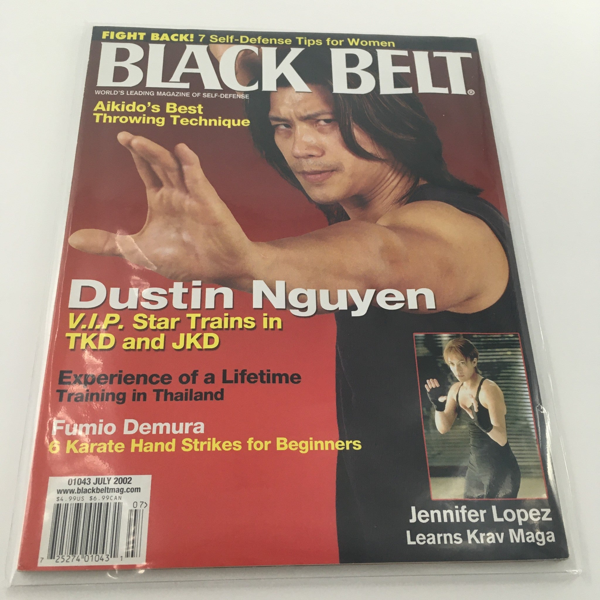 Black Belt Magazine July 2002 Dustin Nguyen & Jennifer Lopez Feature, Newsstand