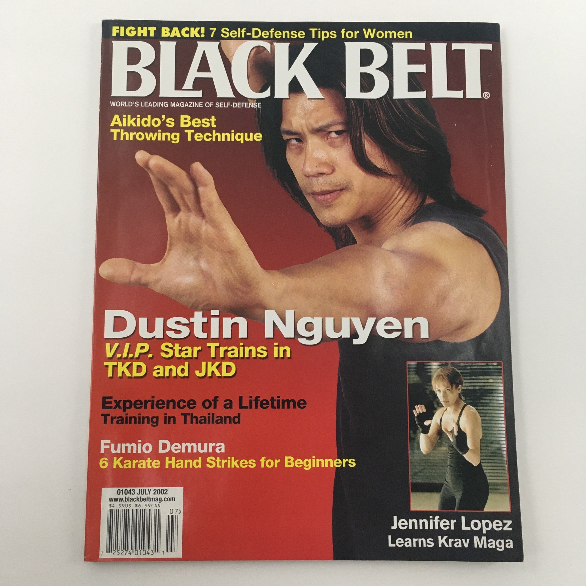 Black Belt Magazine July 2002 Dustin Nguyen & Jennifer Lopez Feature, Newsstand