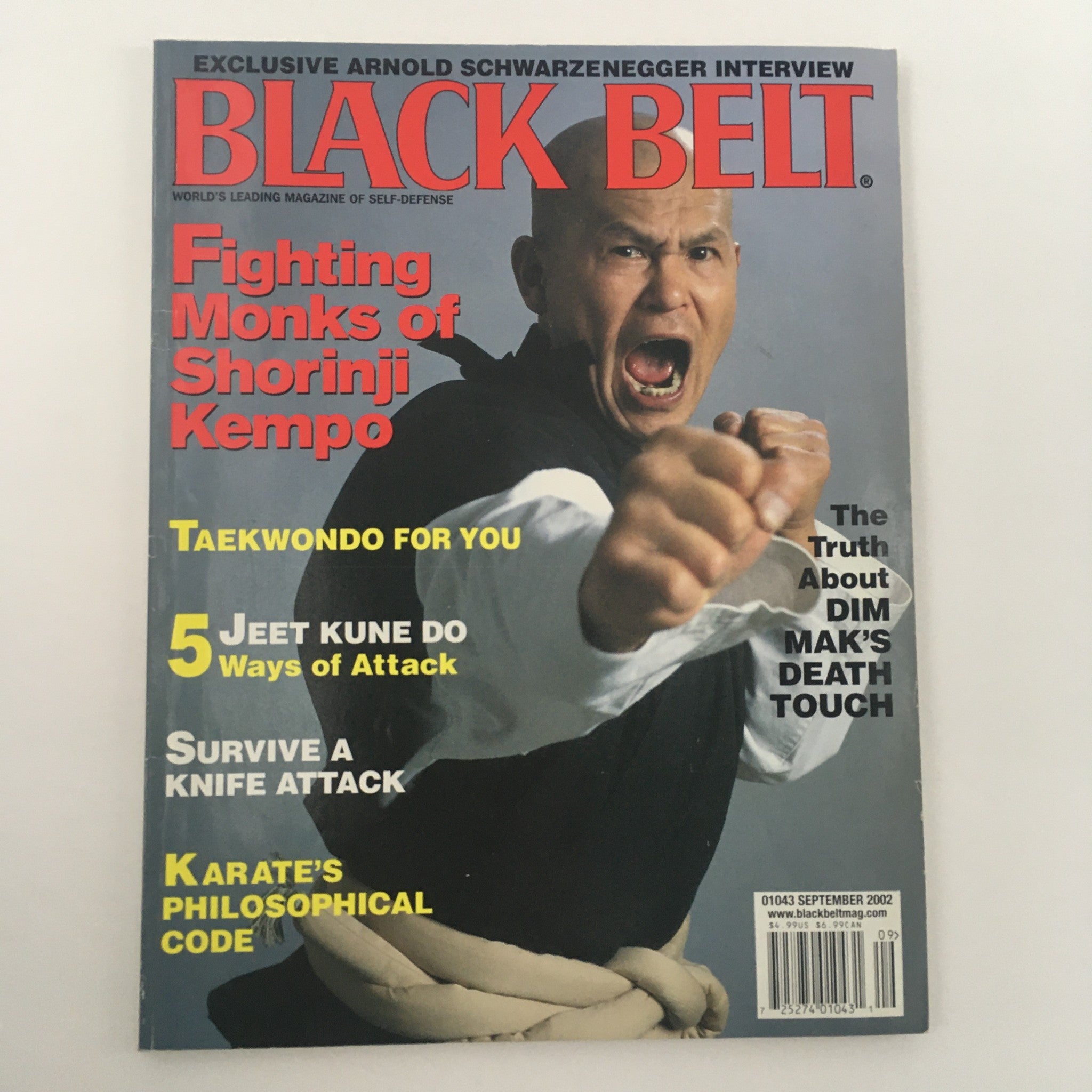 Black Belt Magazine September 2002 Fighting Monks of Shorinji Kempo, Newsstand