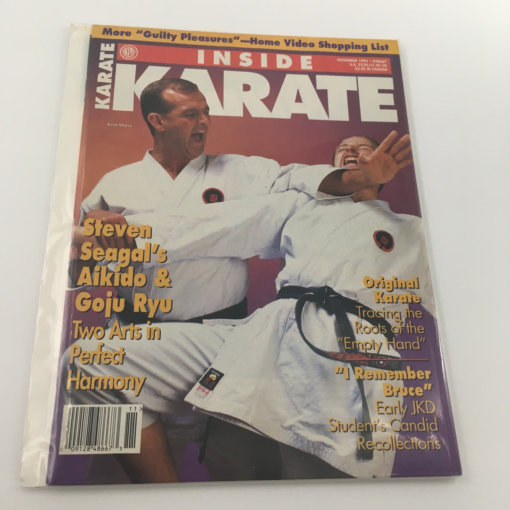 Inside Karate Magazine November 1994 Kent Moyer & Steven Seagal, Newsstand