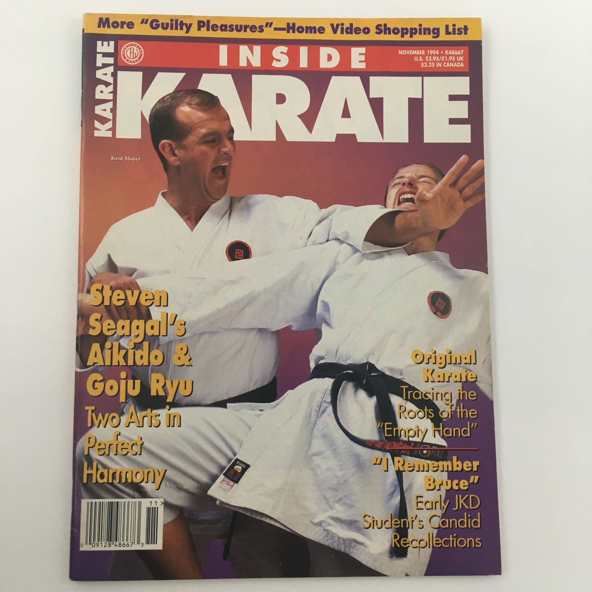 Inside Karate Magazine November 1994 Kent Moyer & Steven Seagal, Newsstand