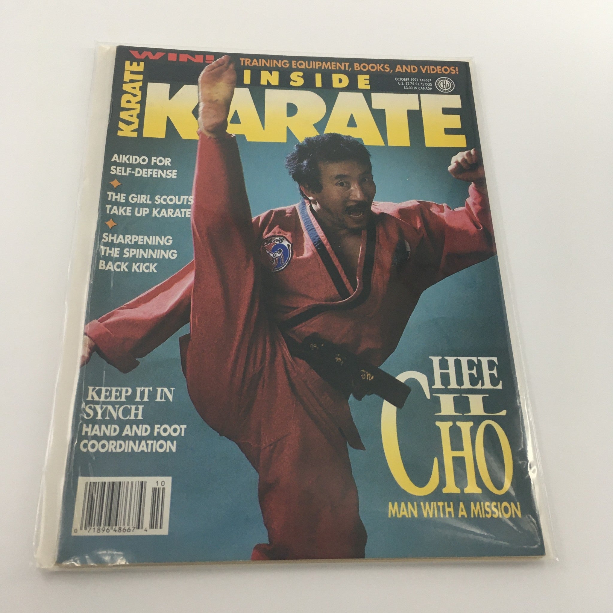 Inside Karate Magazine October 1991 Hee Cil Cho Man with a Mission, Newsstand