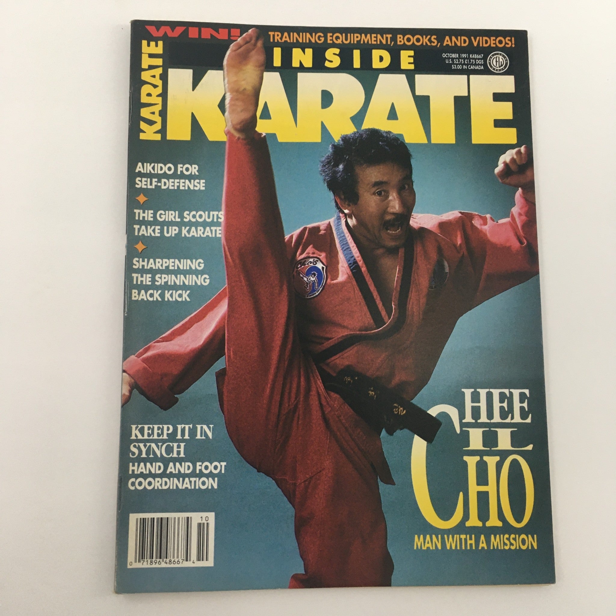 Inside Karate Magazine October 1991 Hee Cil Cho Man with a Mission, Newsstand