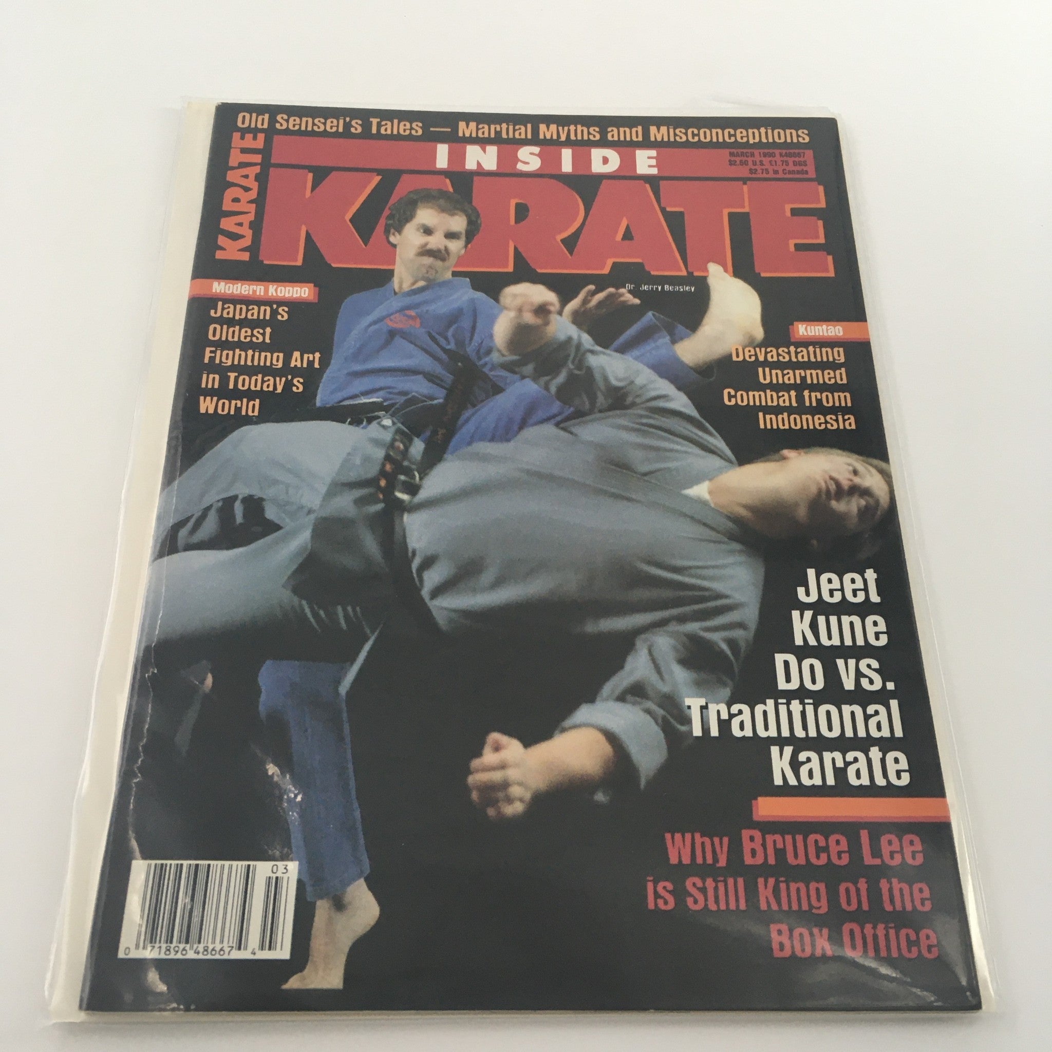 Inside Karate Magazine March 1990 Dr. Jerry Beasley Kuntao Feature, Newsstand