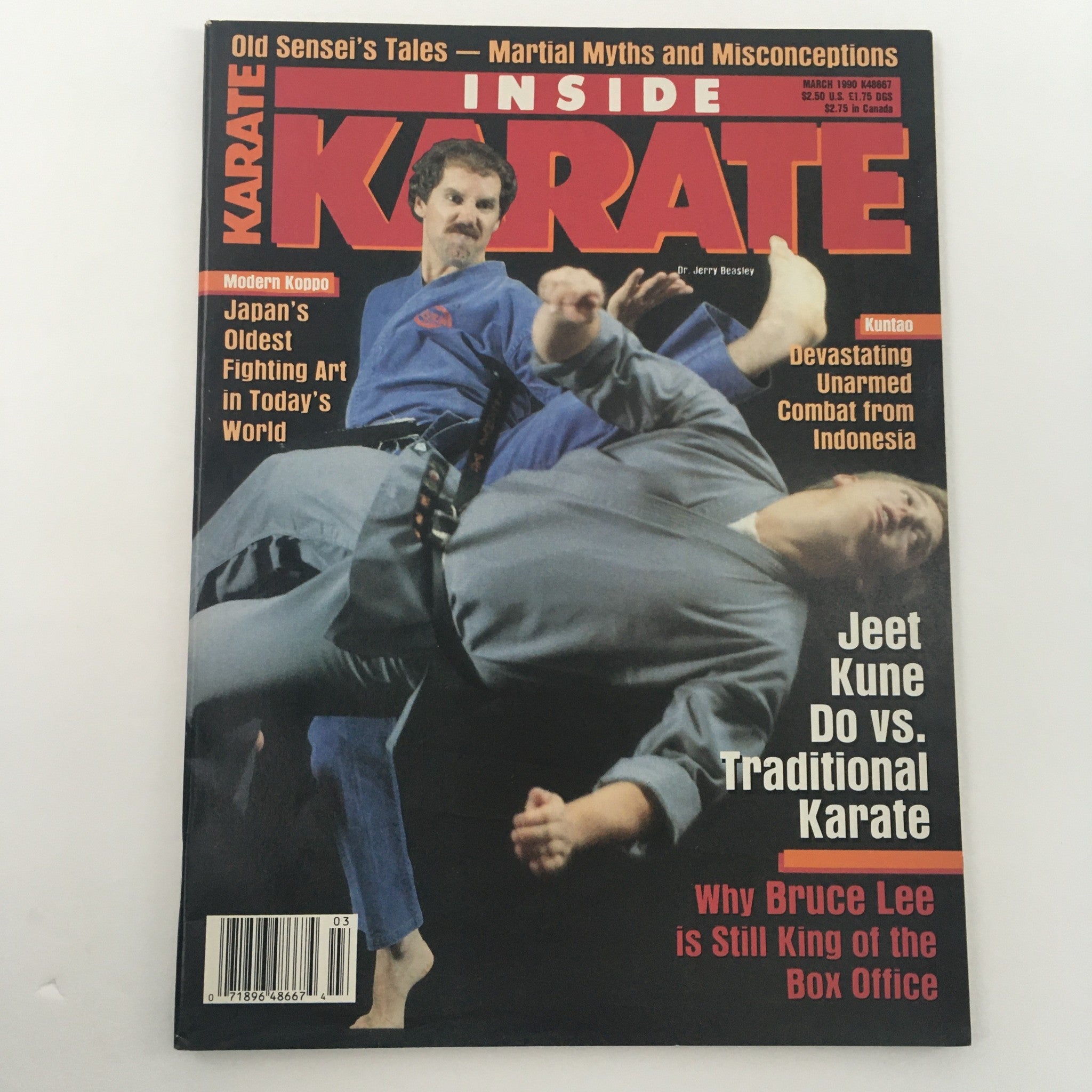 Inside Karate Magazine March 1990 Dr. Jerry Beasley Kuntao Feature, Newsstand