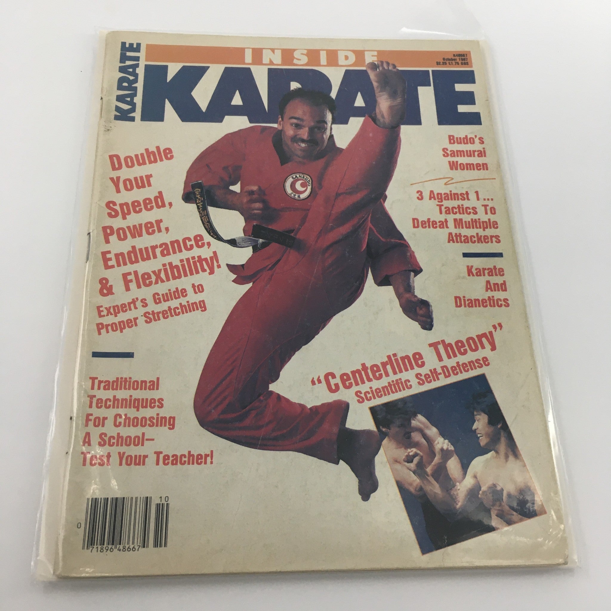 Inside Karate Magazine October 1987 Centerline Theory Self Defense, Newsstand