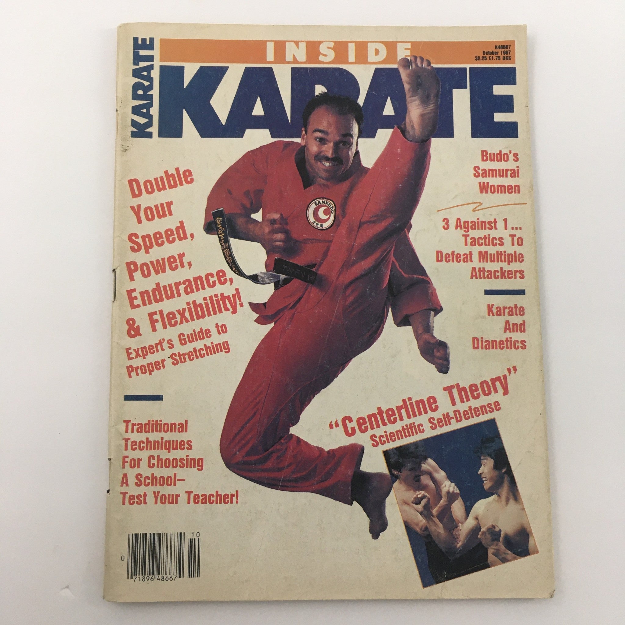 Inside Karate Magazine October 1987 Centerline Theory Self Defense, Newsstand