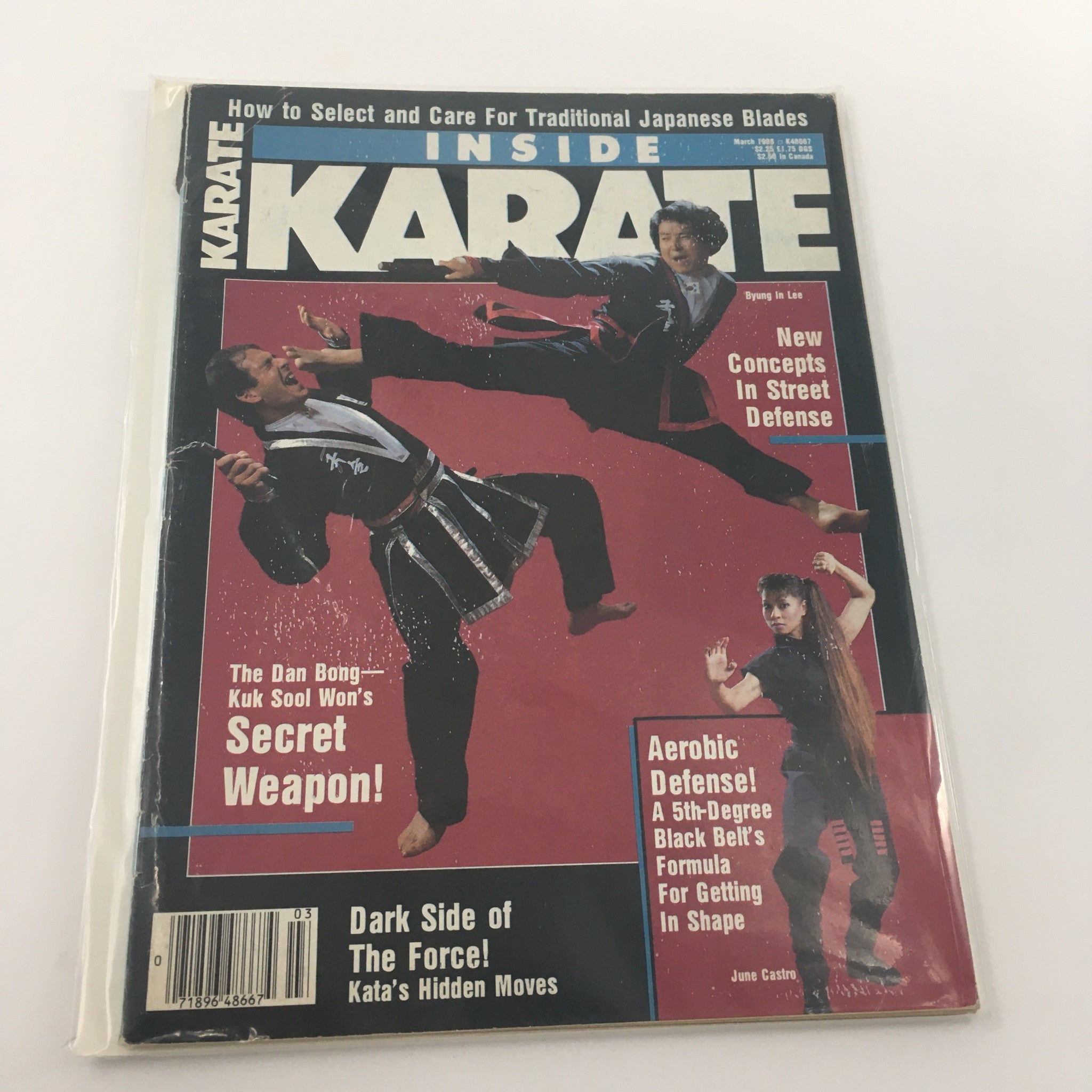 Inside Karate Magazine March 1988 Byung In Lee & June Castro Feature, Newsstand