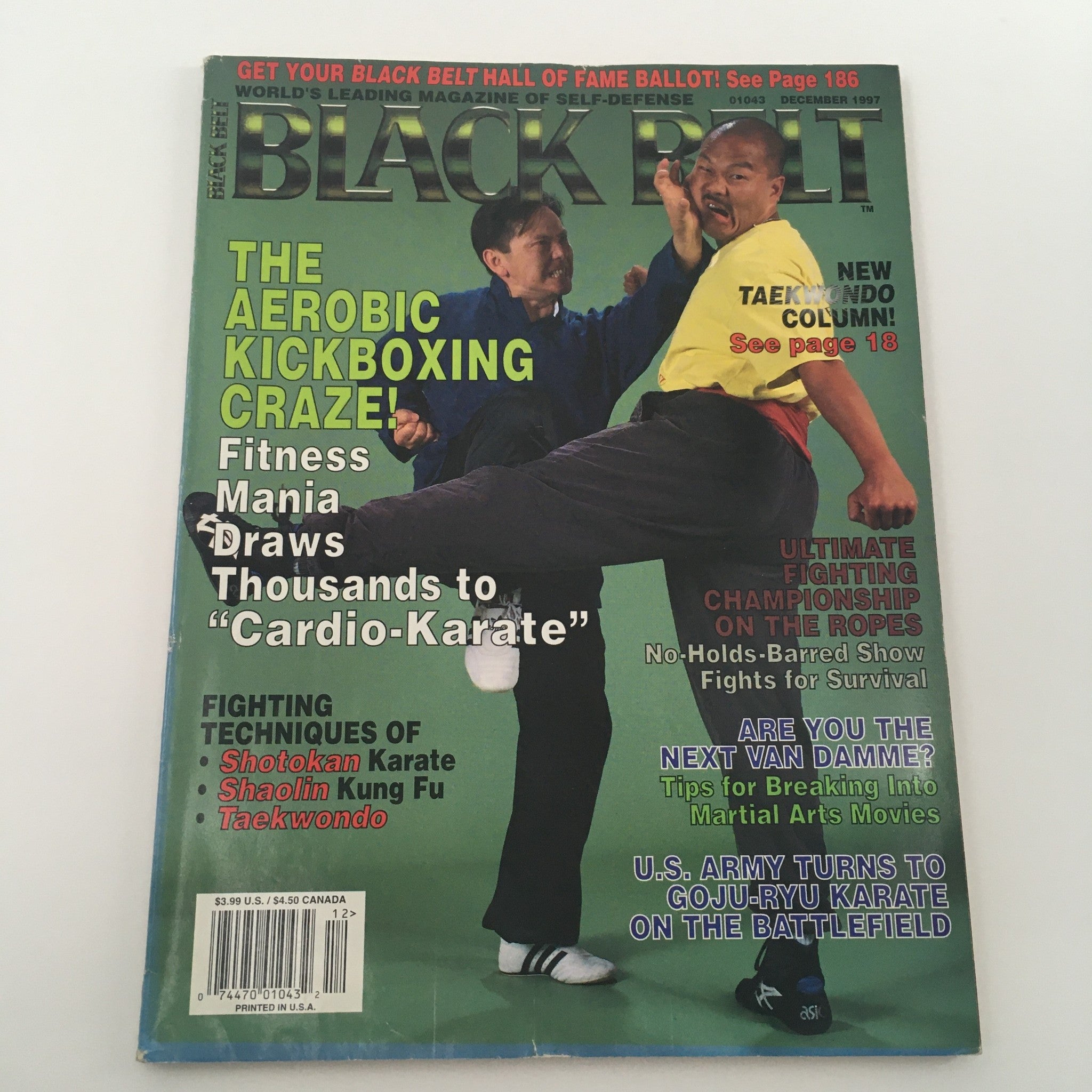 Black Belt Magazine December 1997 The Aerobic Kickboxing Craze, Newsstand