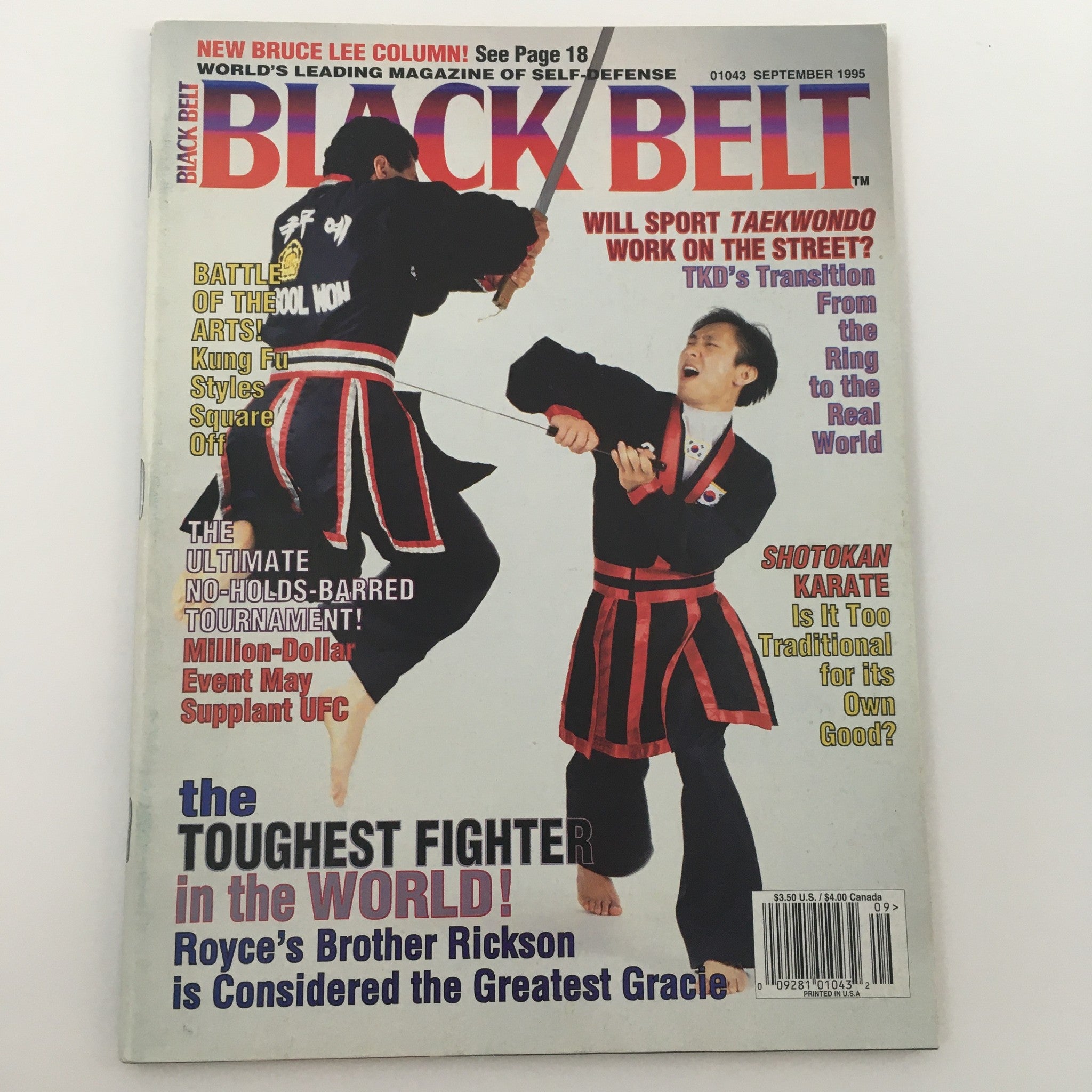 Black Belt Magazine September 1995 Rickson Considered Greatest Gracie, Newsstand