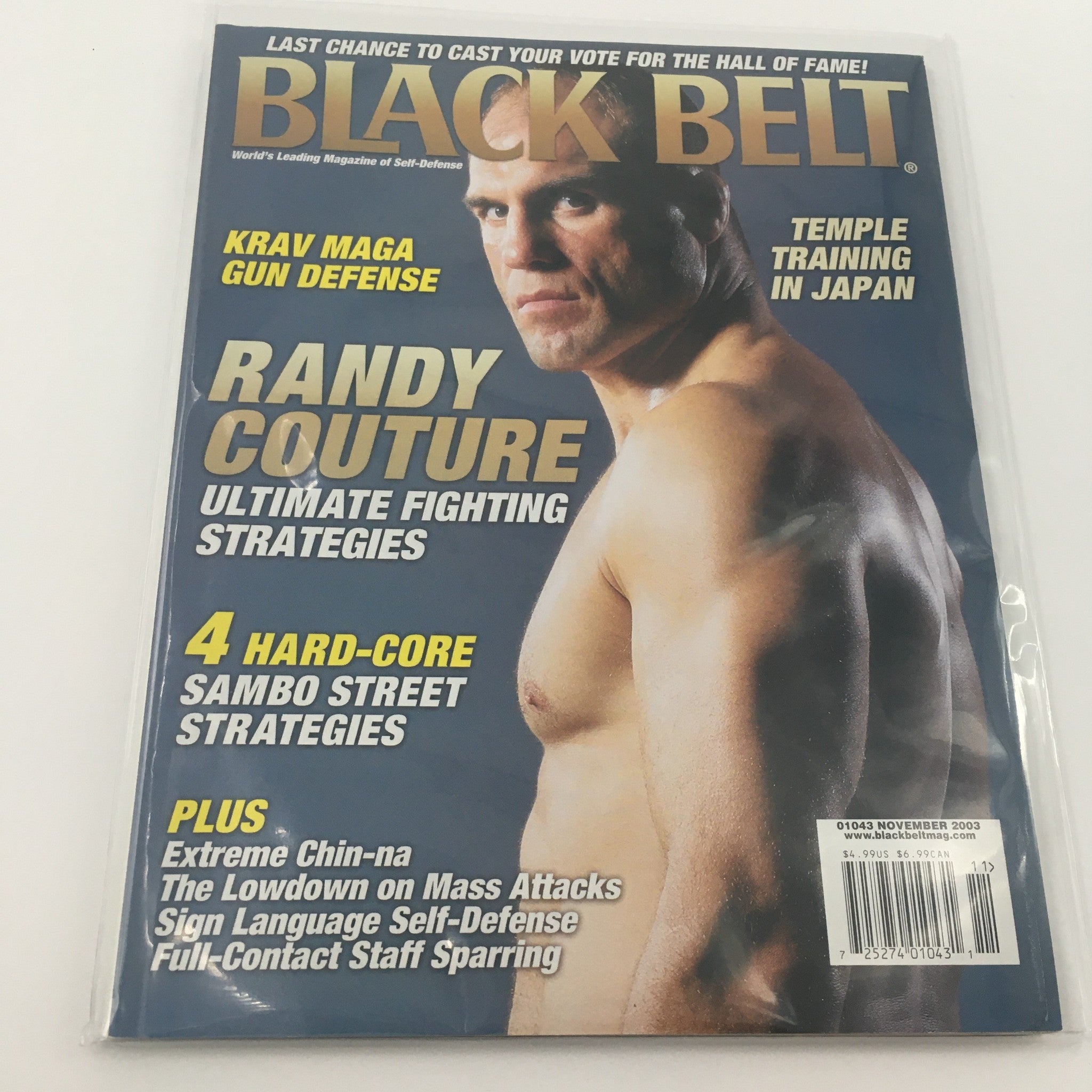 Black Belt Magazine November 2003 Randy Couture Fighting Strategies, Newsstand