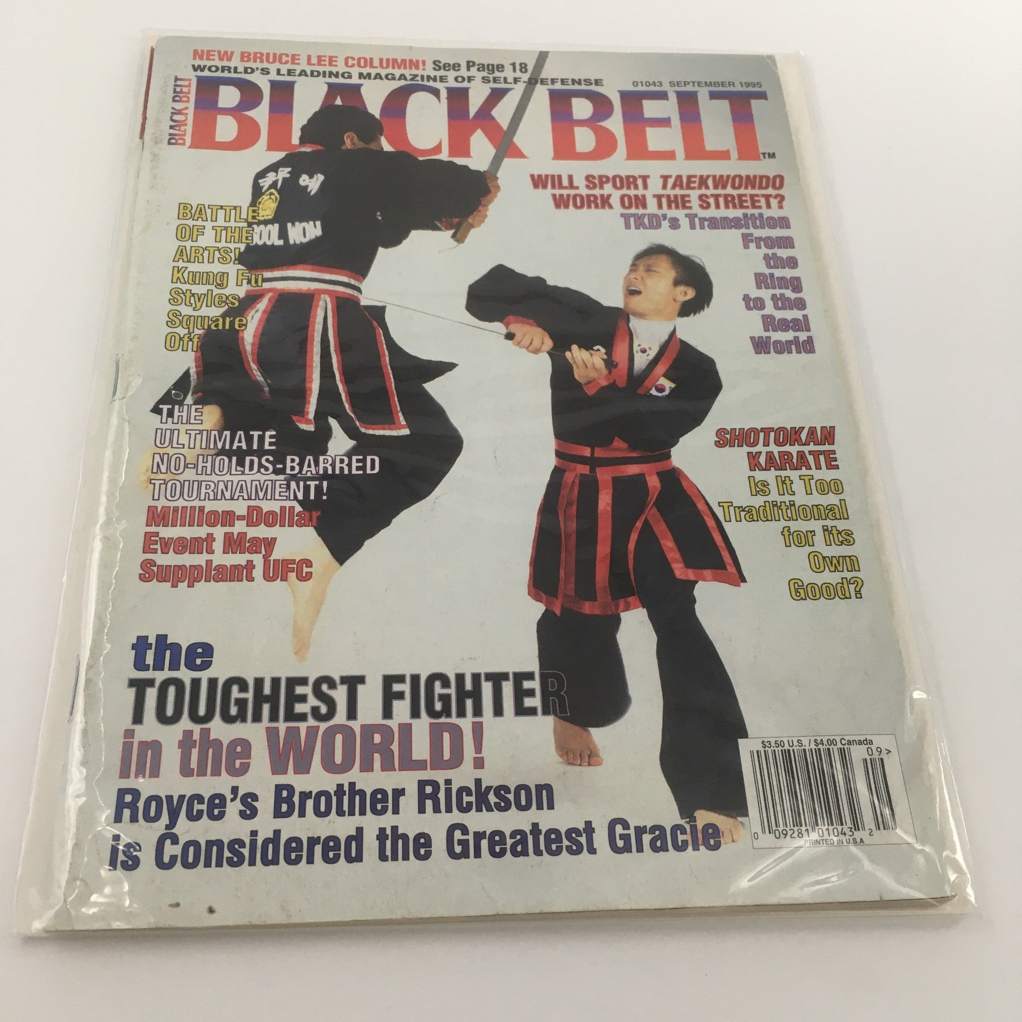 Black Belt Magazine September 1995 Rickson Gracie Greatest Gracie, Newsstand