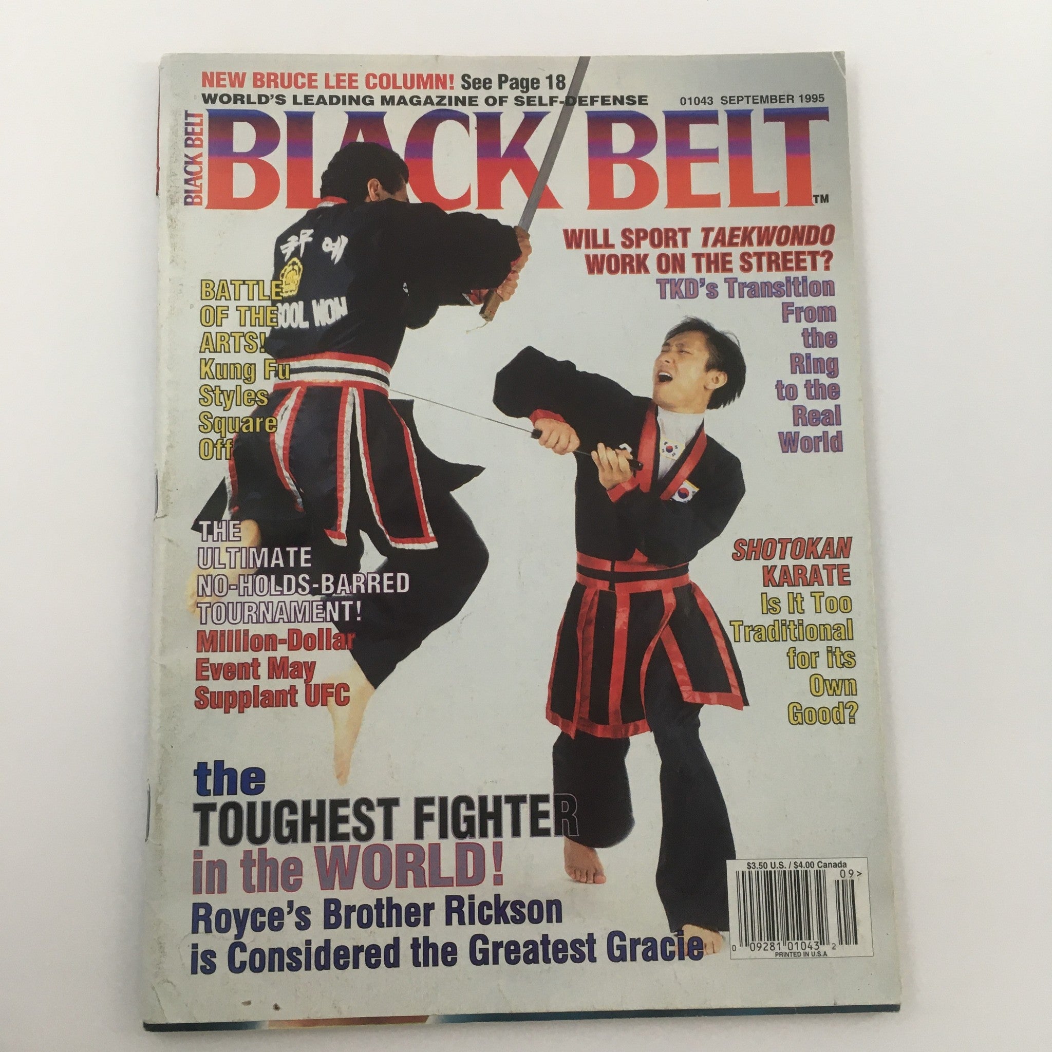 Black Belt Magazine September 1995 Rickson Gracie Greatest Gracie, Newsstand