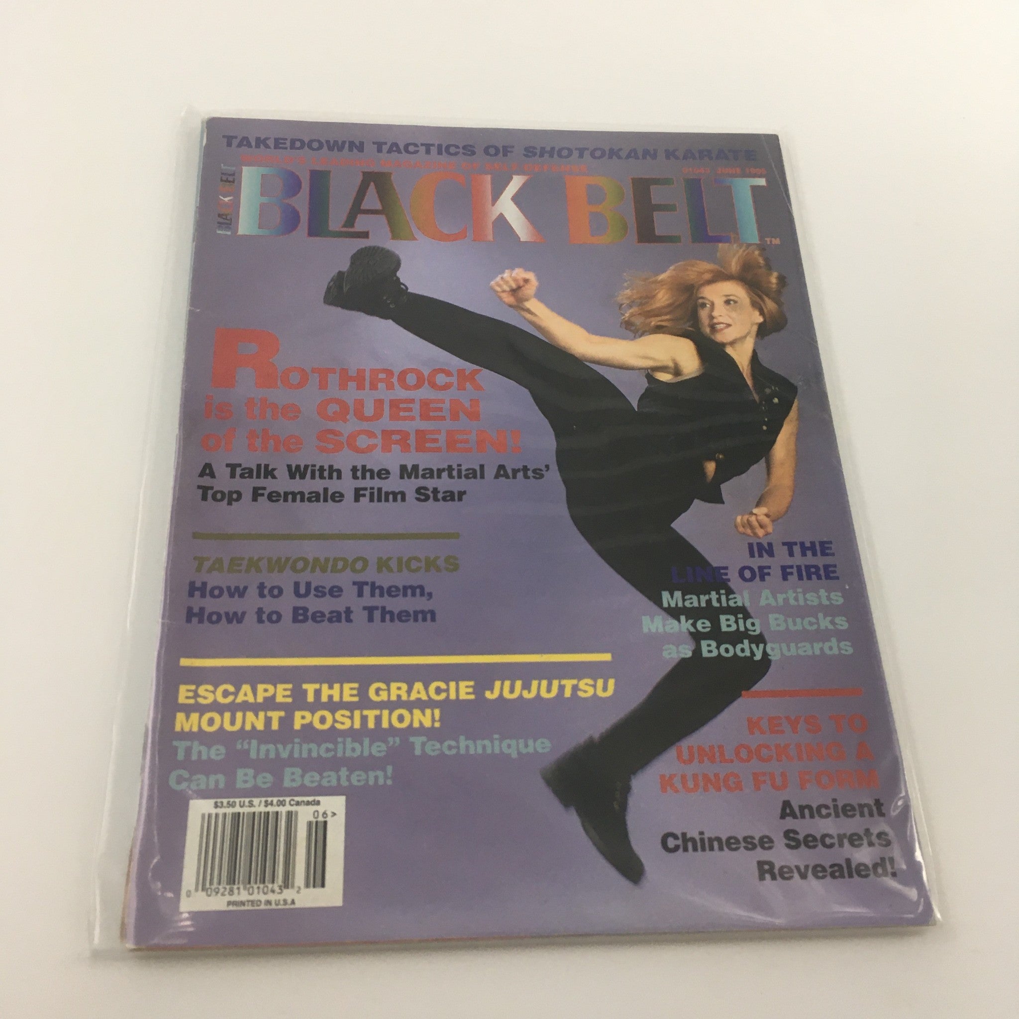 Black Belt Magazine June 1995 Cynthia Rothrock Top Female Film Star, Newsstand