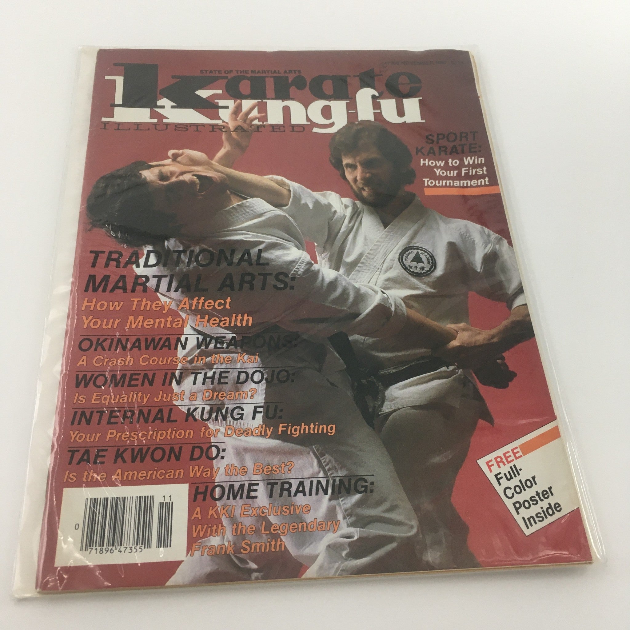 VTG Karate Kung Fu Illustrated November 1987 Legendary Frank Smith, Newsstand