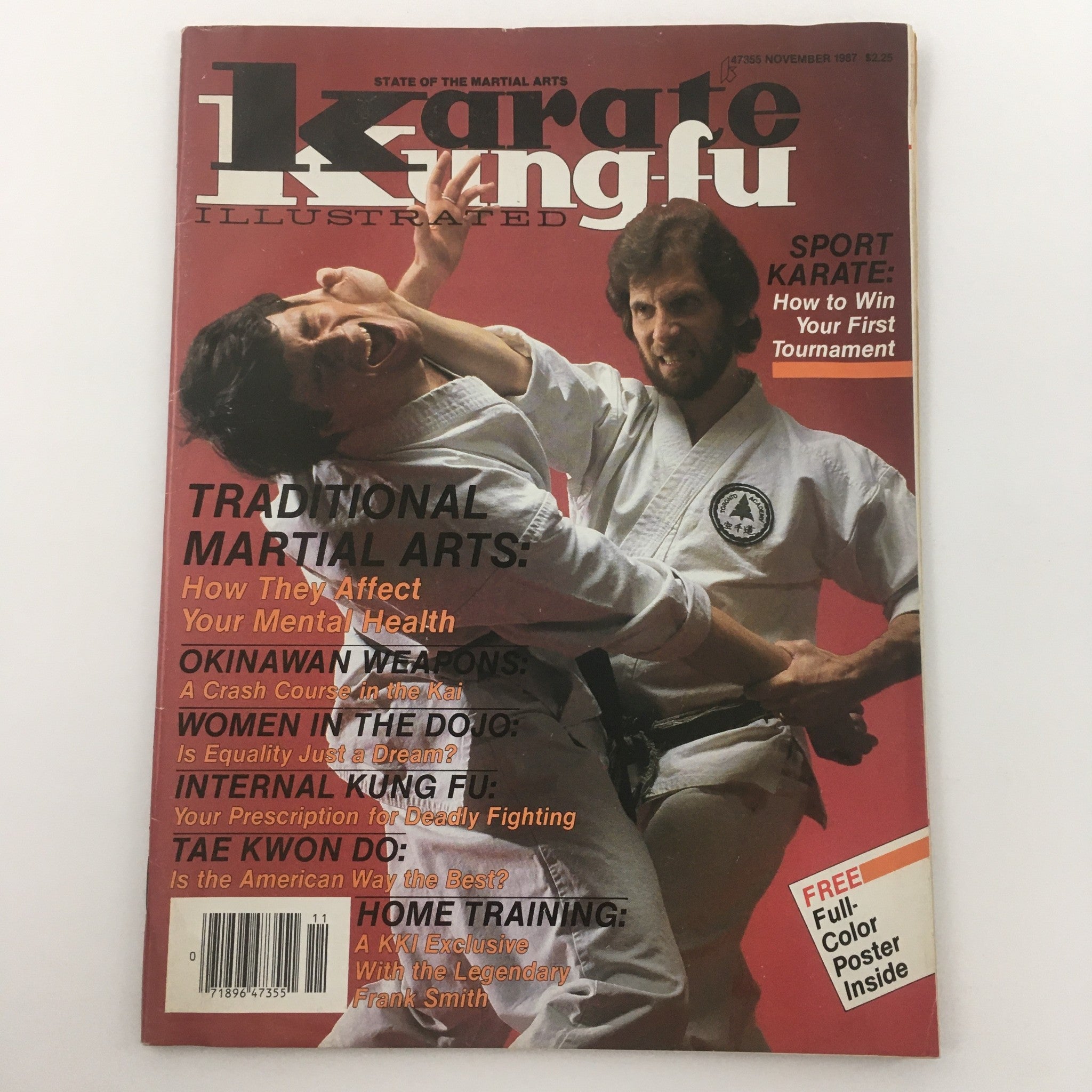 VTG Karate Kung Fu Illustrated November 1987 Legendary Frank Smith, Newsstand