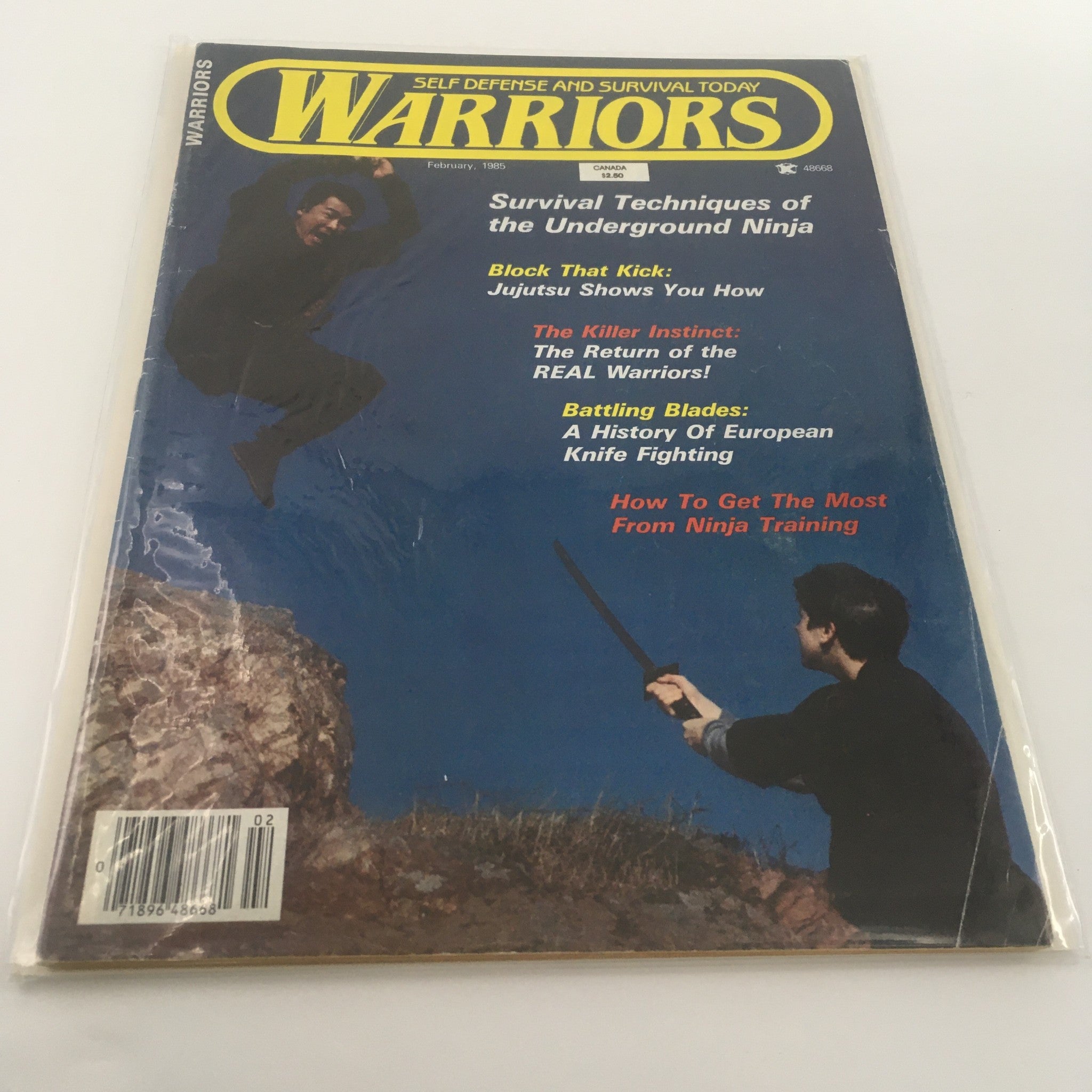 VTG Warriors Magazine February 1985 European Knife Fighting History, Newsstand