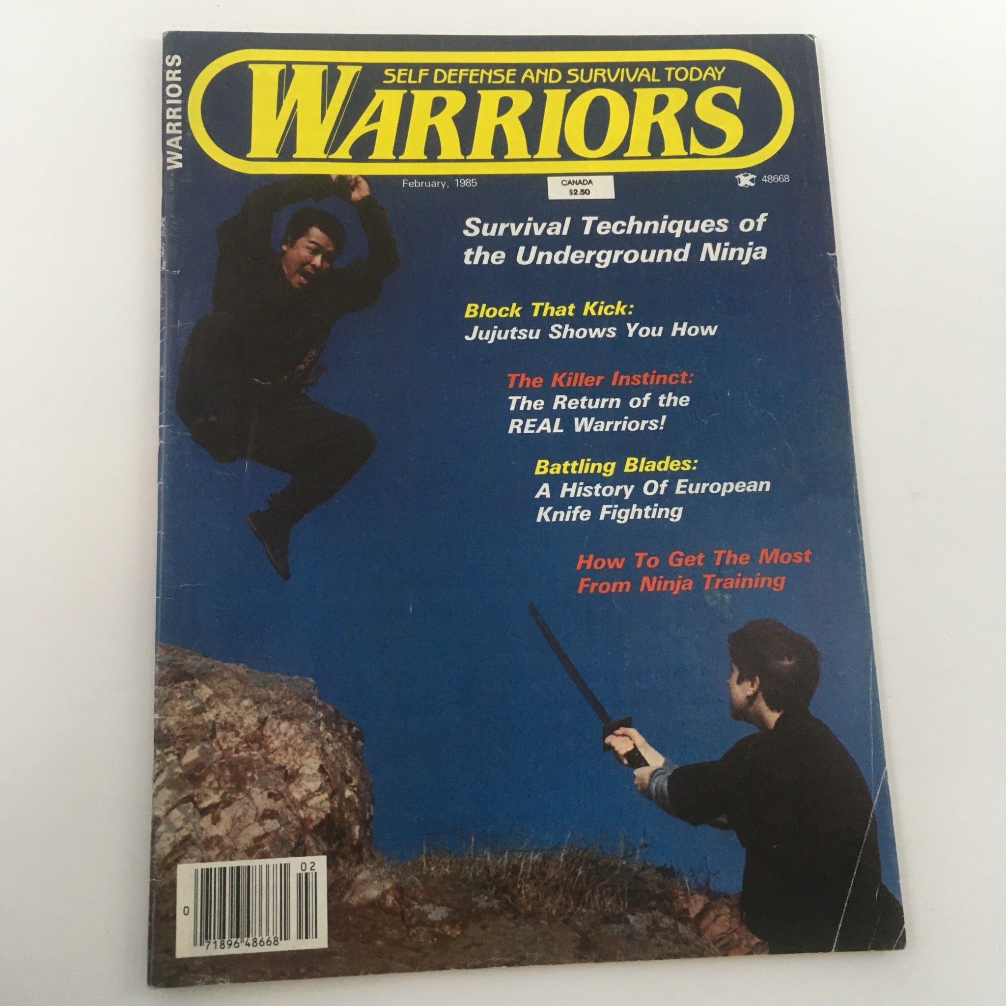 VTG Warriors Magazine February 1985 European Knife Fighting History, Newsstand