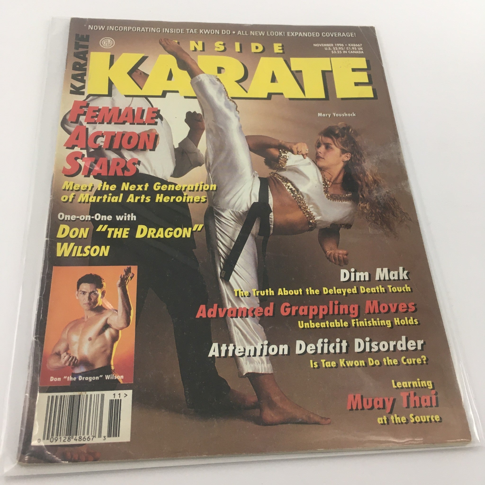 Inside Karate Magazine November 1996 Mary Youshock & Don Wilson, Newsstand