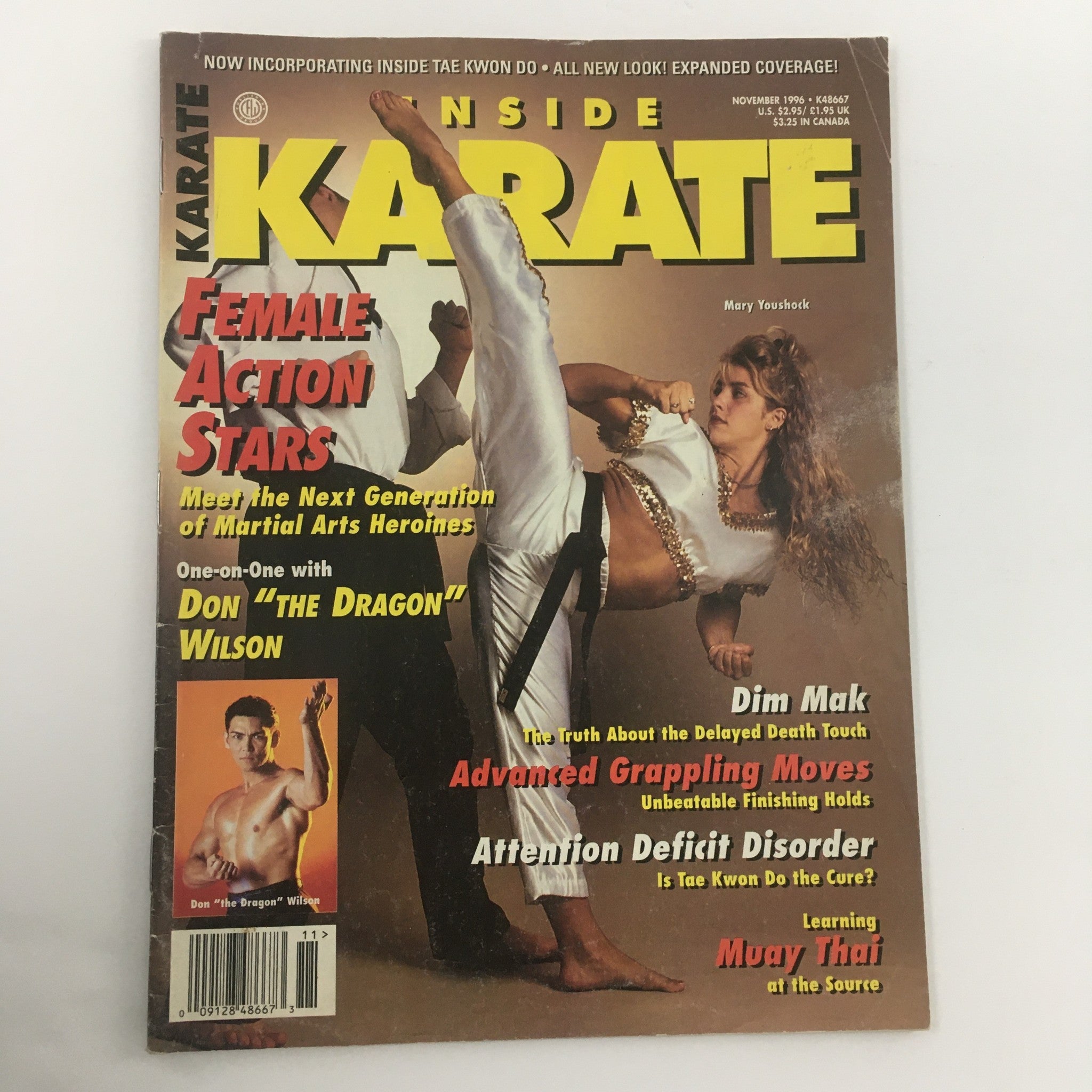 Inside Karate Magazine November 1996 Mary Youshock & Don Wilson, Newsstand