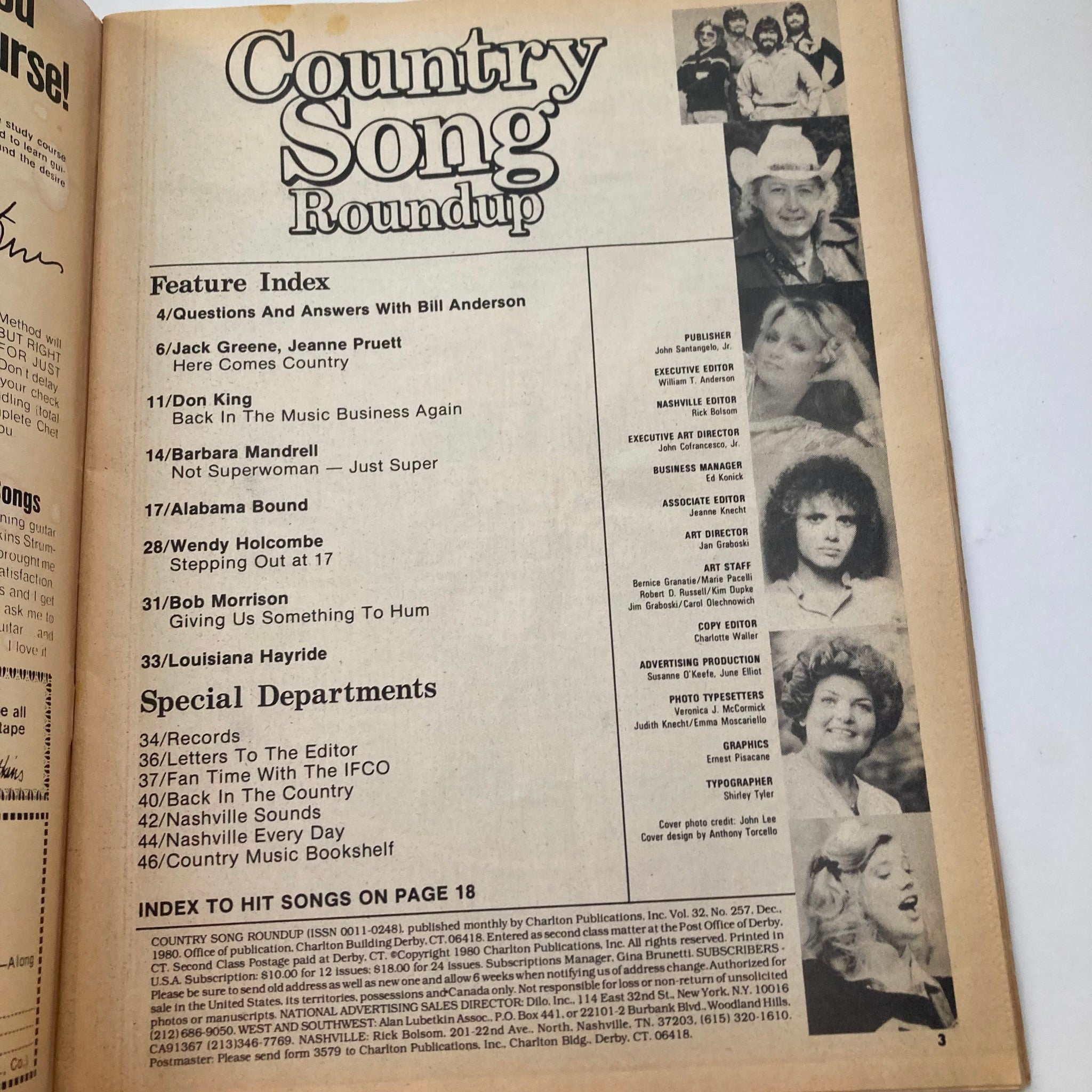 VTG Country Song Roundup Magazine December 1980 Barbara Mandrell Not Superwoman