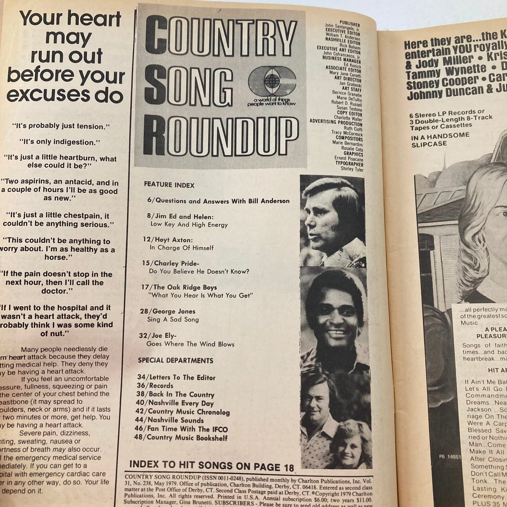 VTG Country Song Roundup Magazine May 1979 Charlie Pride & George Jones