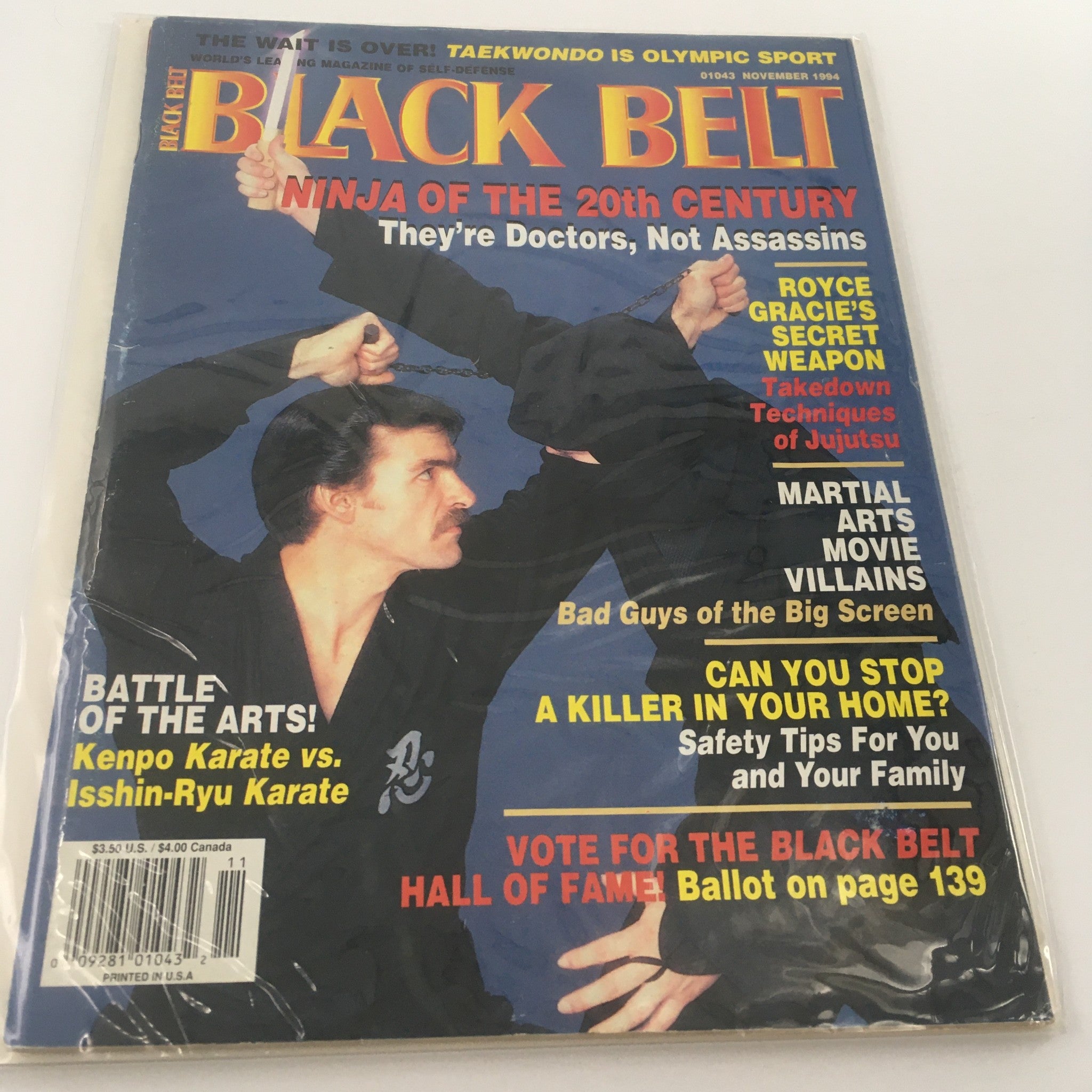 Black Belt Magazine November 1994 Royce Gracie's Secret Weapon, Newsstand