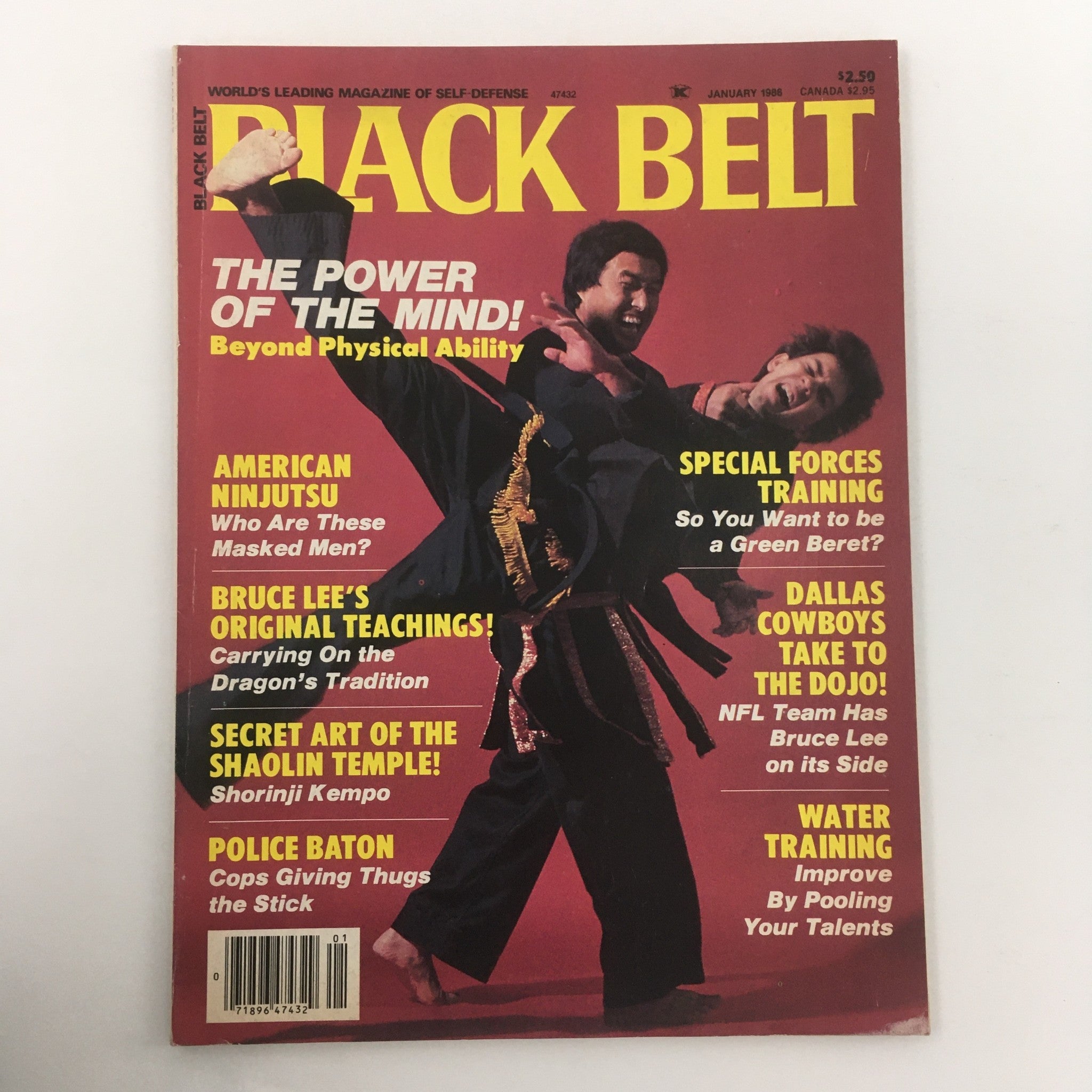 Black Belt Magazine January 1986 Shorinji Kempo Shaolin Temple Secret, Newsstand