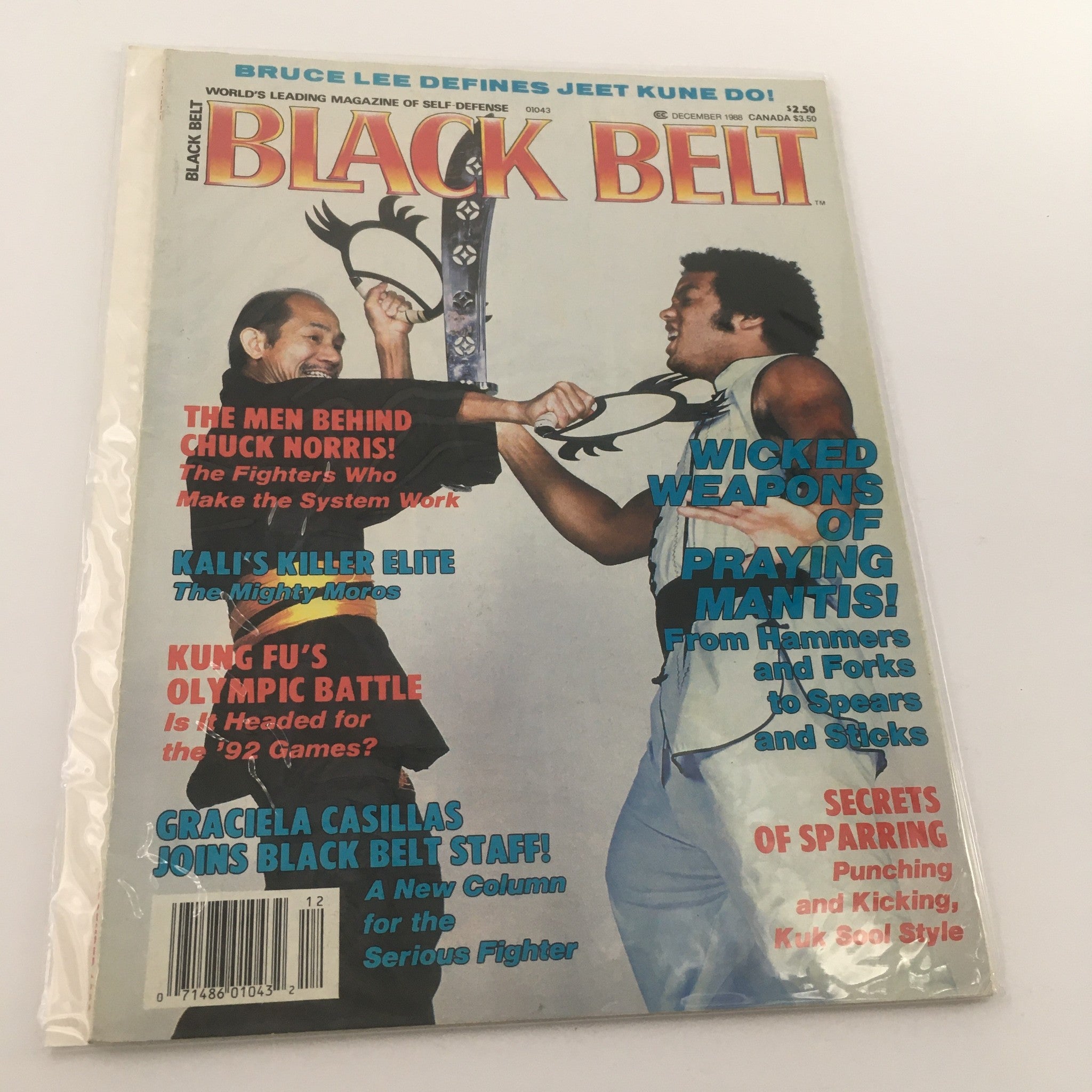 Black Belt Magazine December 1988 Bruce Lee Defines June Kune Do, Newsstand