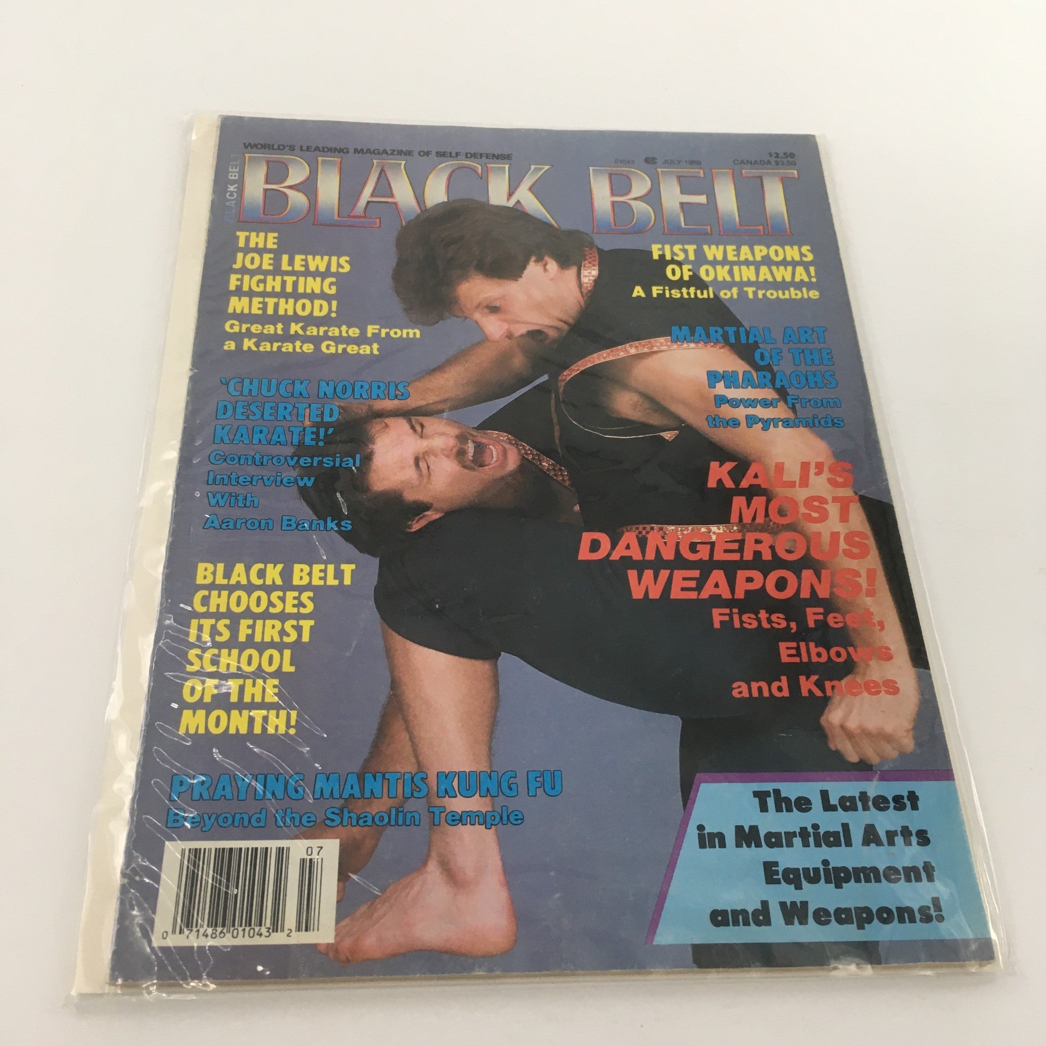 Black Belt Magazine July 1988 Chuck Norris Deserted Karate Interview, Newsstand