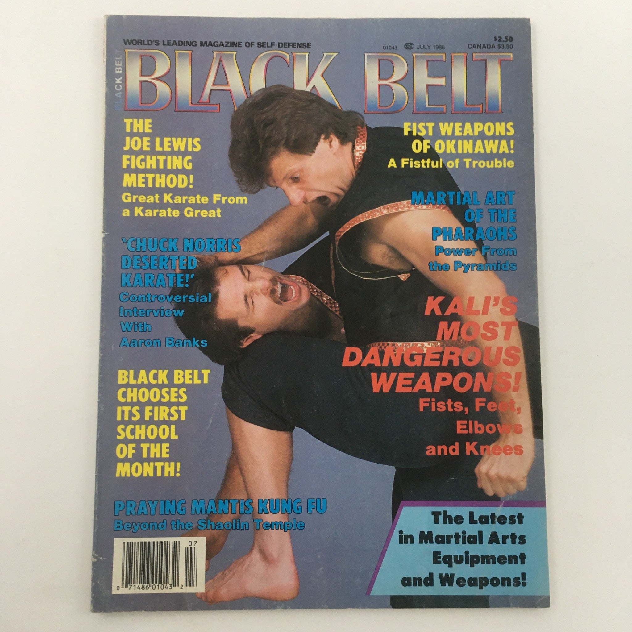 Black Belt Magazine July 1988 Chuck Norris Deserted Karate Interview, Newsstand