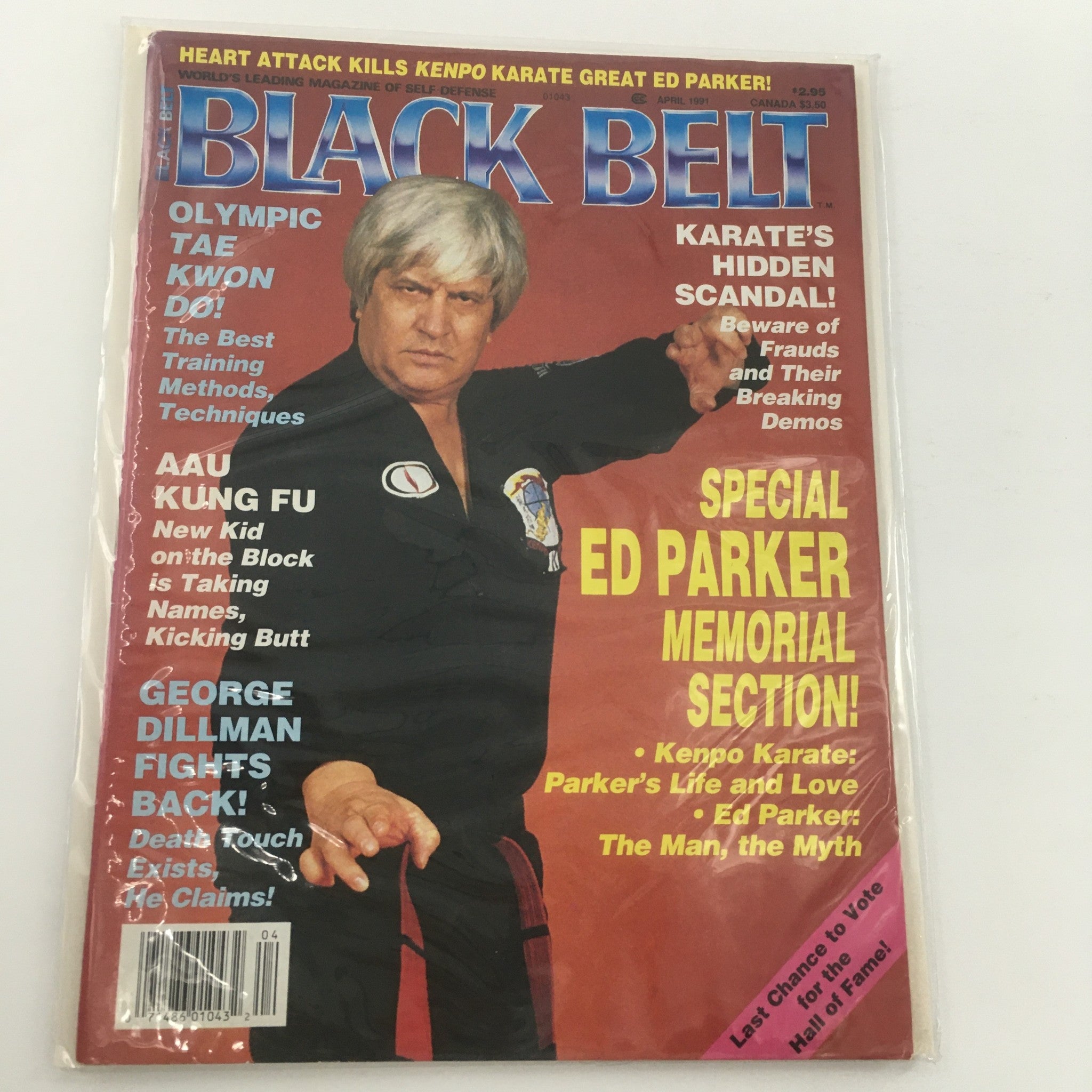 Black Belt Magazine April 1991 Special Ed Parker Memorial Section, Newsstand