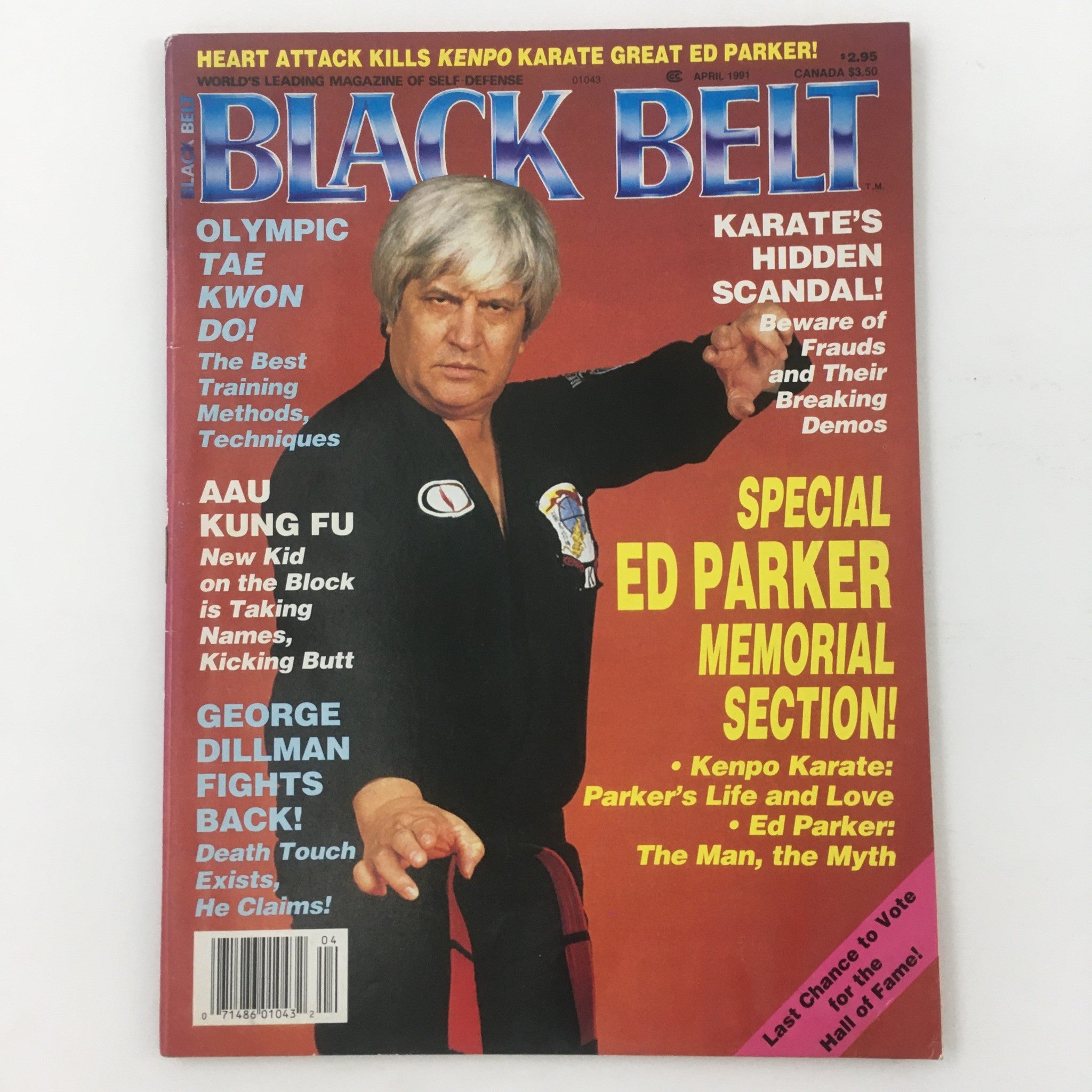 Black Belt Magazine April 1991 Special Ed Parker Memorial Section, Newsstand