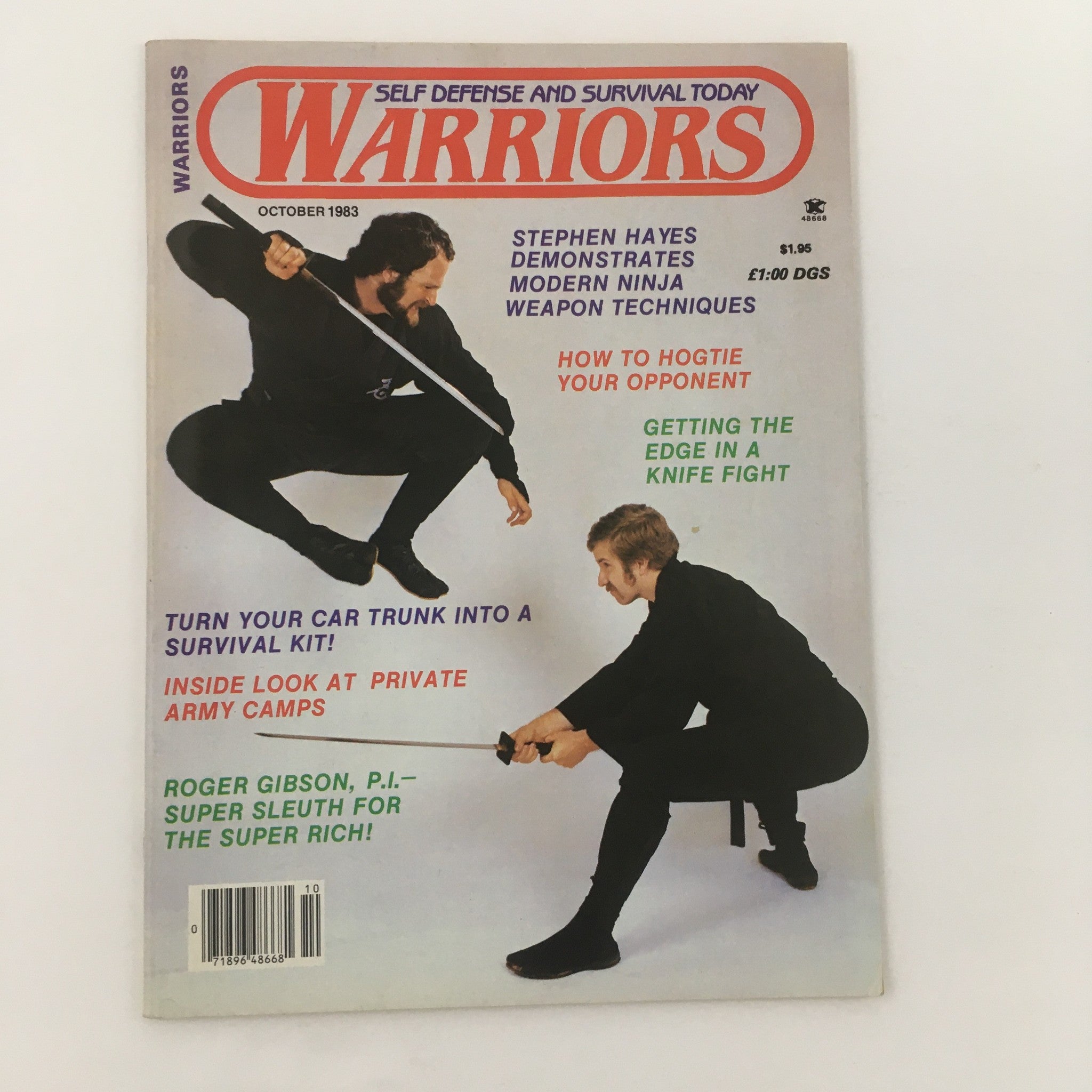 Warriors Magazine October 1983 Stephen Hayes Ninja Weapon Techniques, Newsstand