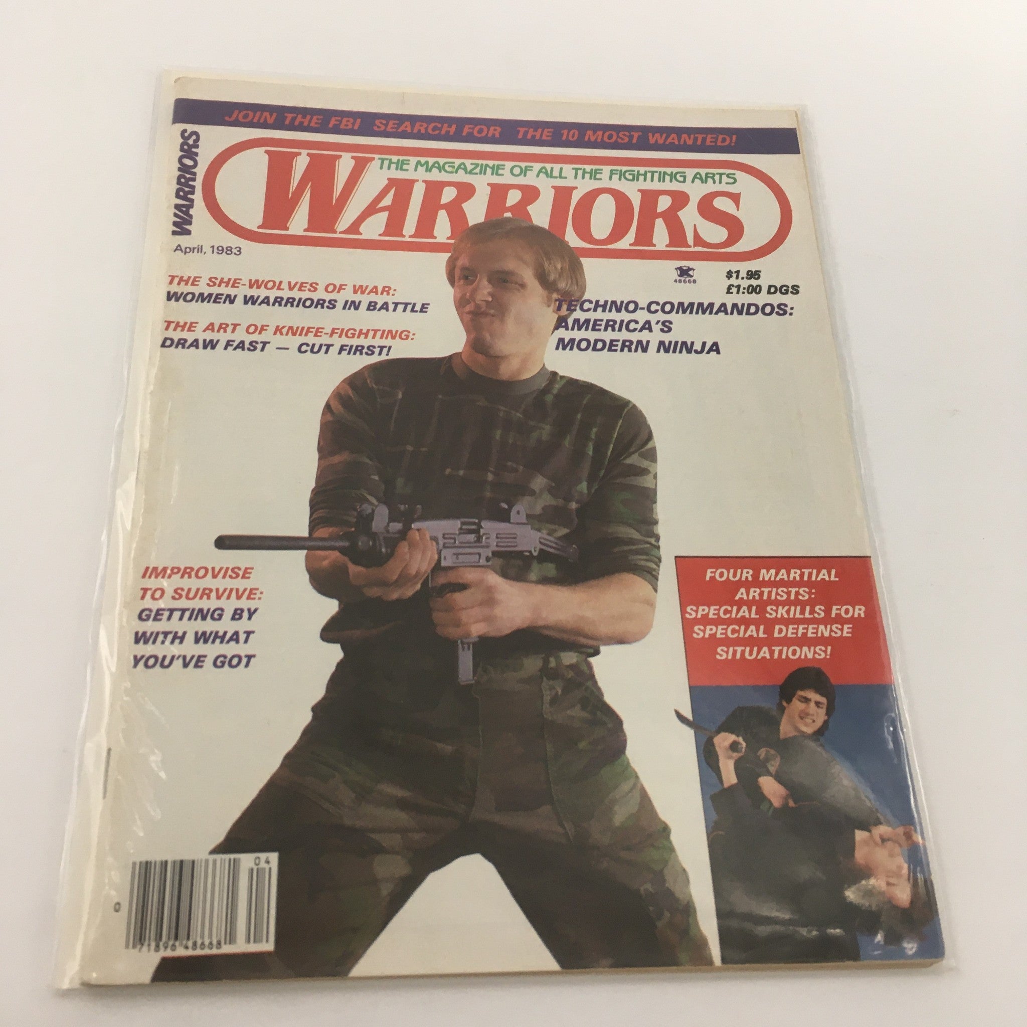 Warriors Magazine April 1983 Techno-Commandos America's Modern Ninja, Newsstand