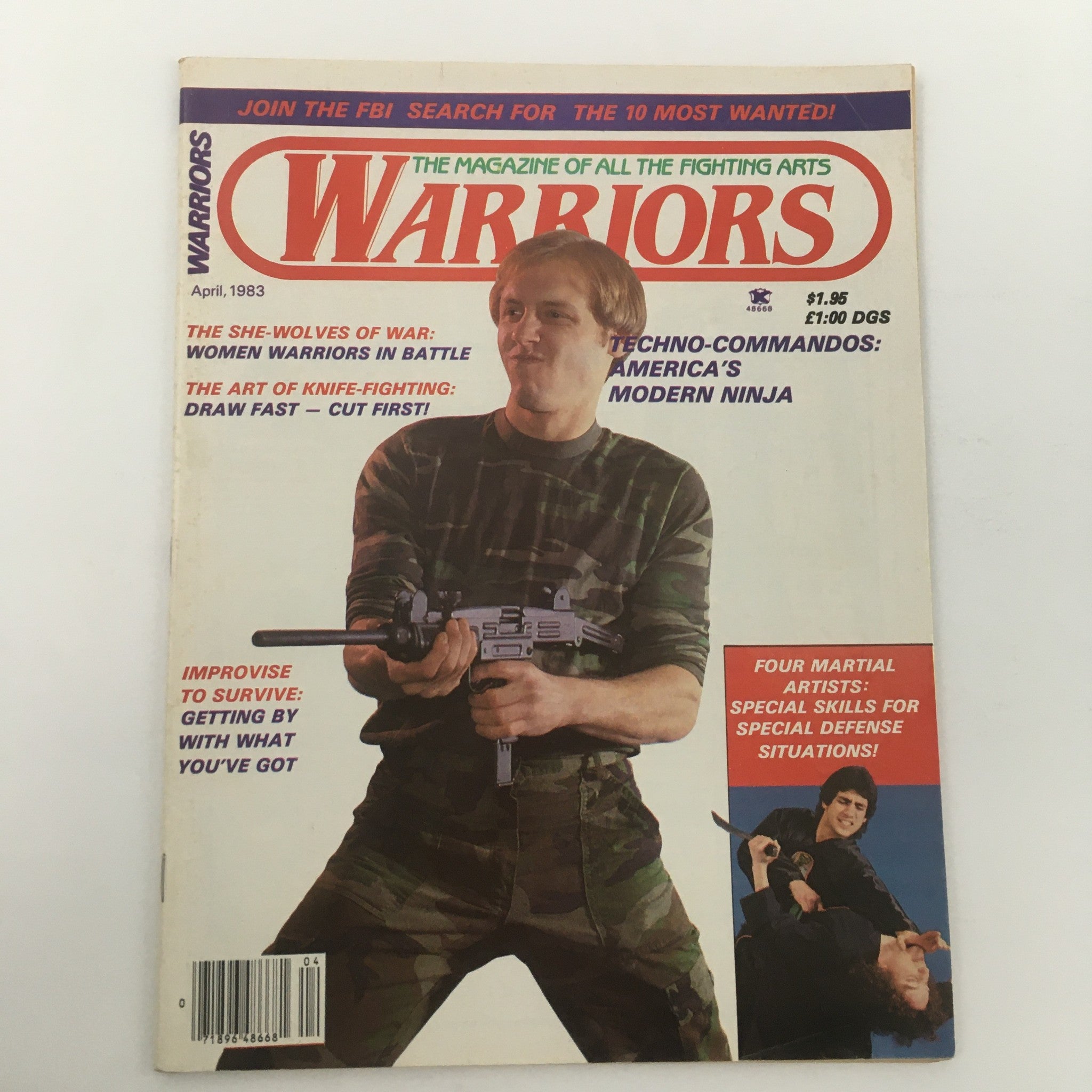 Warriors Magazine April 1983 Techno-Commandos America's Modern Ninja, Newsstand