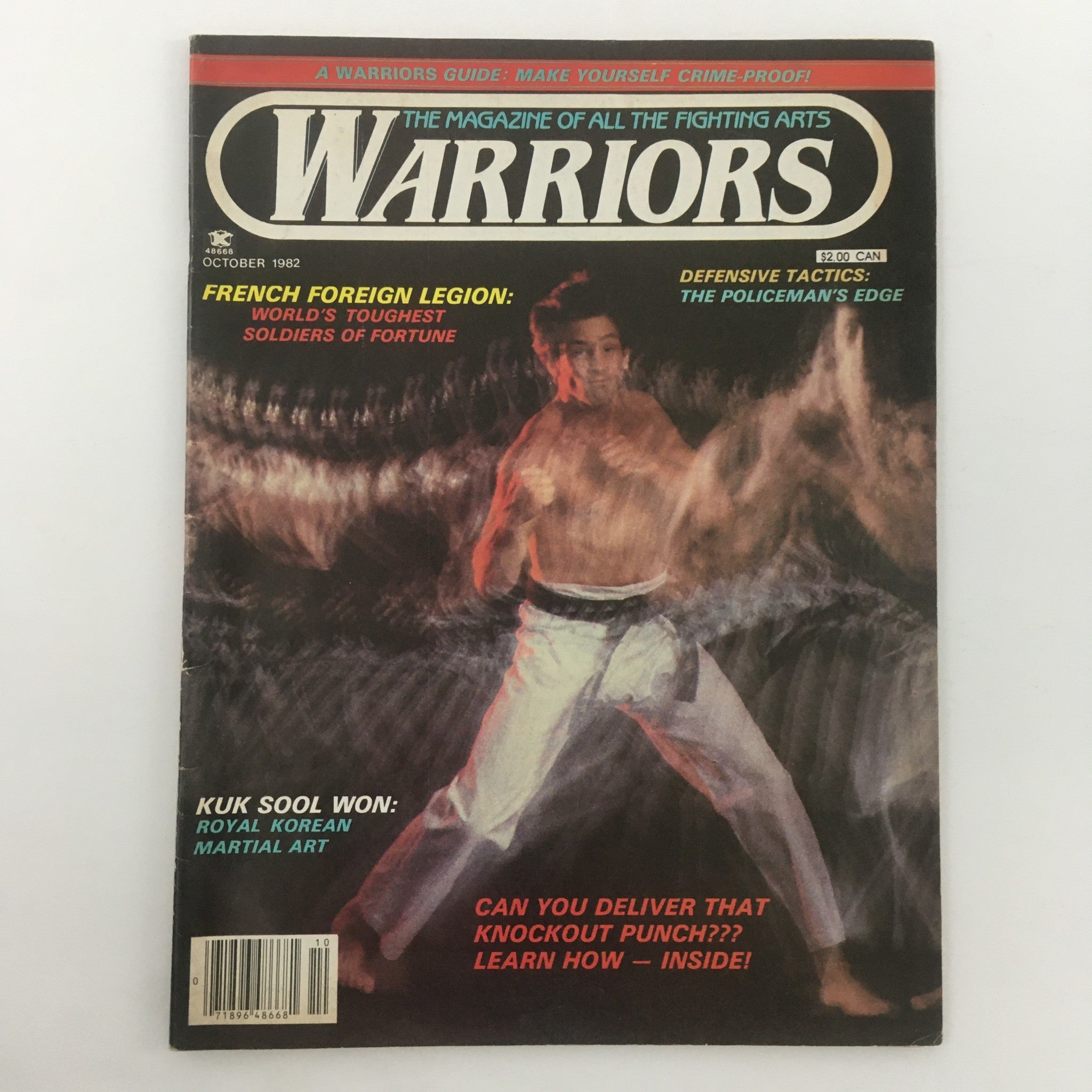 Warriors Magazine October 1982 Kuk Sool Won Royal Korean Martial Art, Newsstand