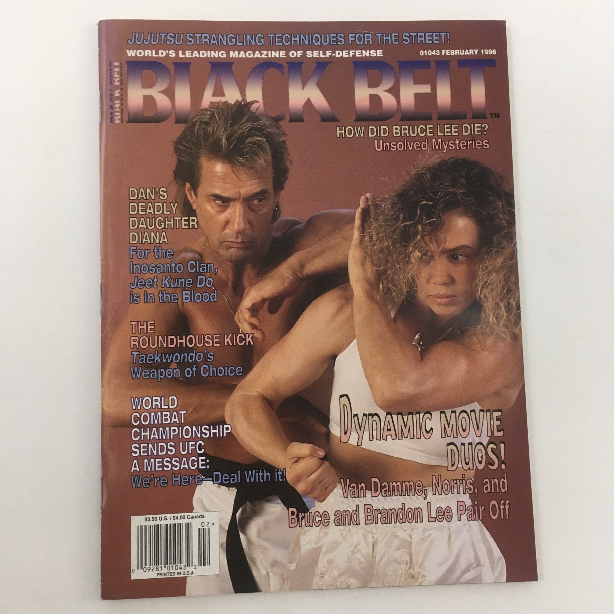 Black Belt Magazine February 1996 Bruce Lee and Brandon Lee Pair Off, Newsstand