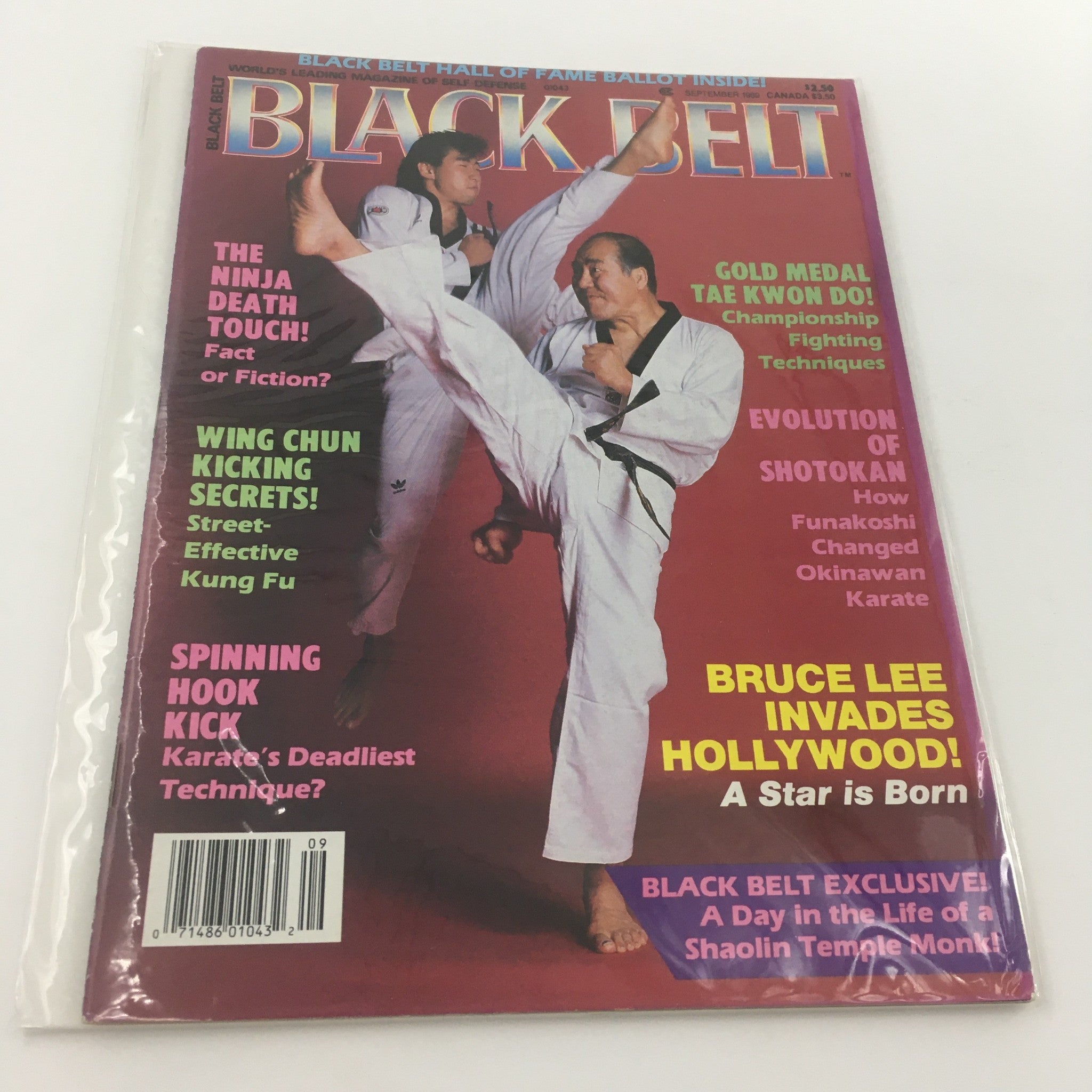 Black Belt Magazine September 1989 Bruce Lee Invades Hollywood Newsstand