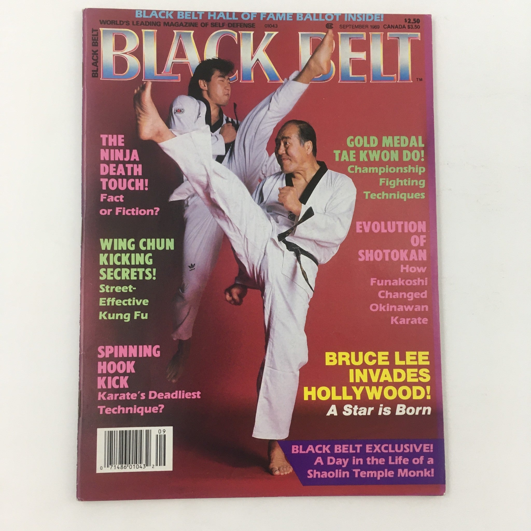 Black Belt Magazine September 1989 Bruce Lee Invades Hollywood Newsstand