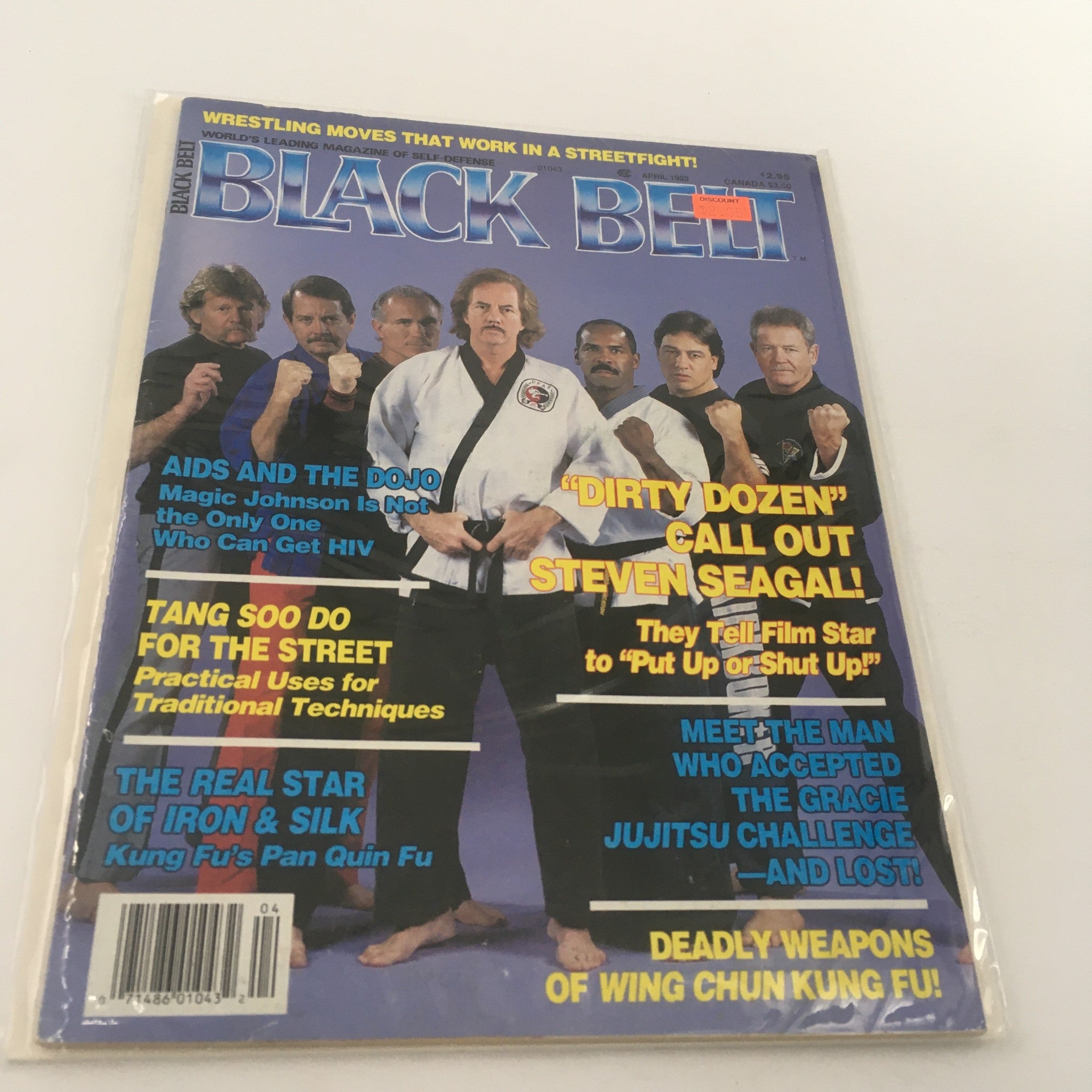 Black Belt Magazine April 1992 Dirty Dozen Call Out Steven Seagal, Newsstand