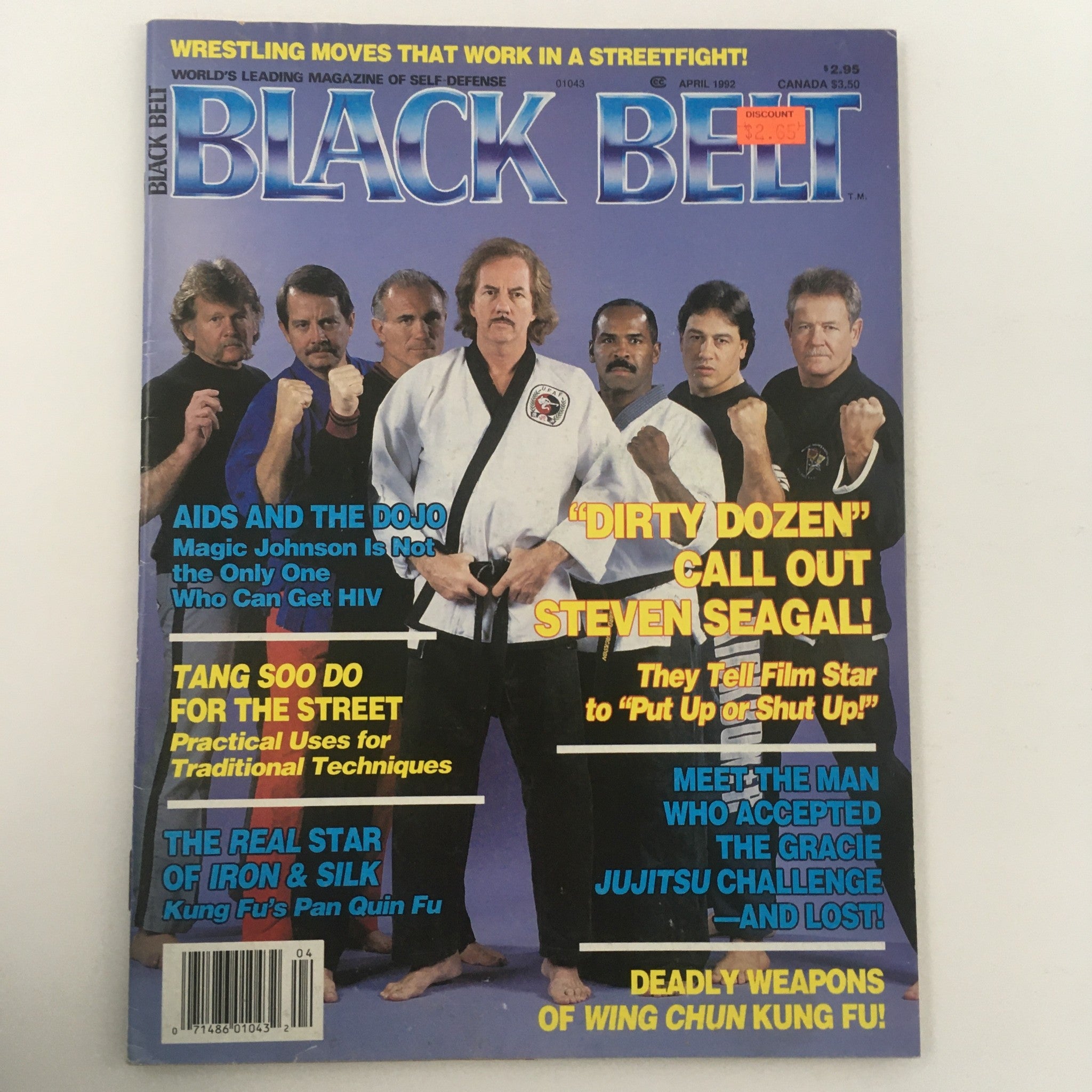 Black Belt Magazine April 1992 Dirty Dozen Call Out Steven Seagal, Newsstand