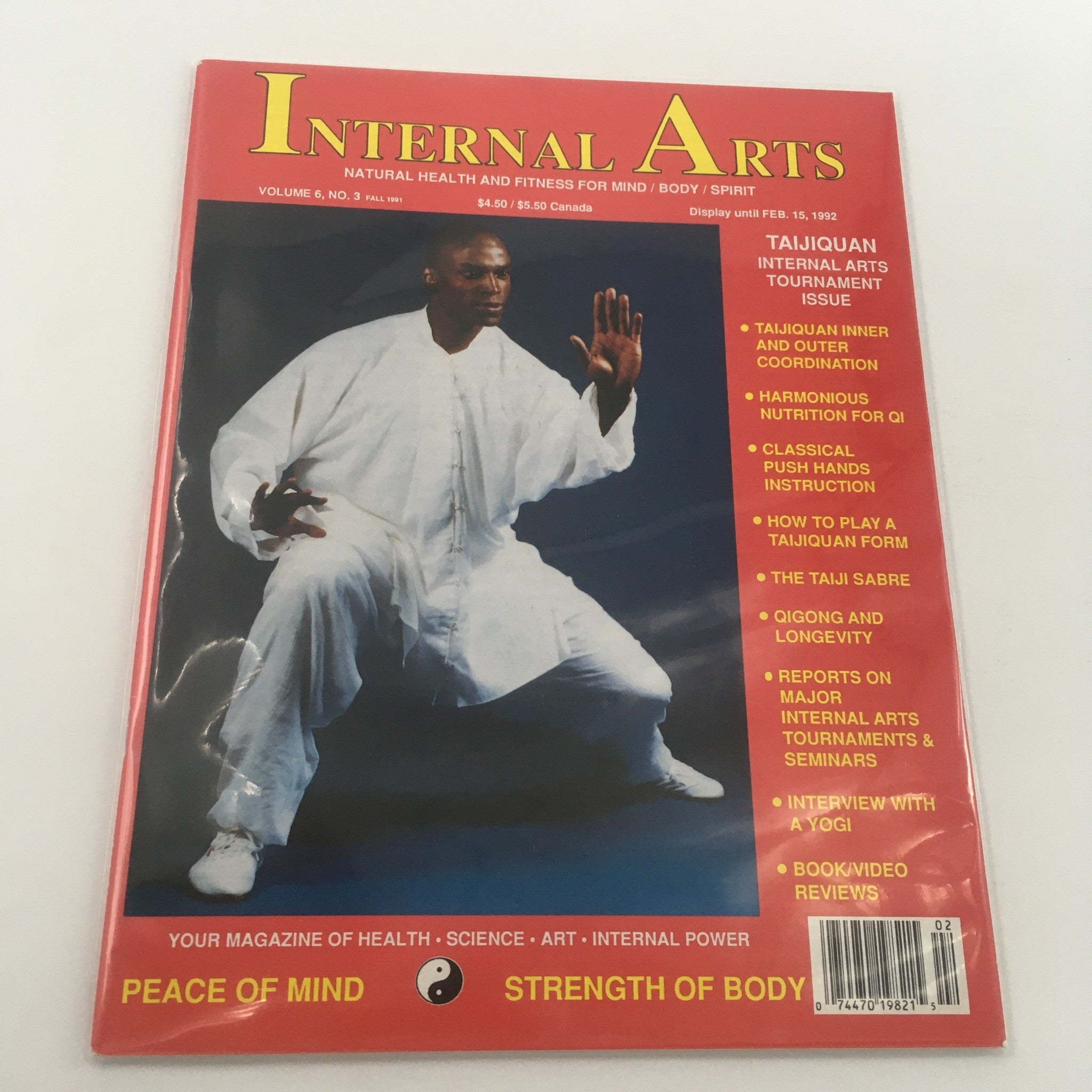 Internal Arts Magazine Fall 1991 The Taiji Sabre & A Yogi Interview, Newsstand