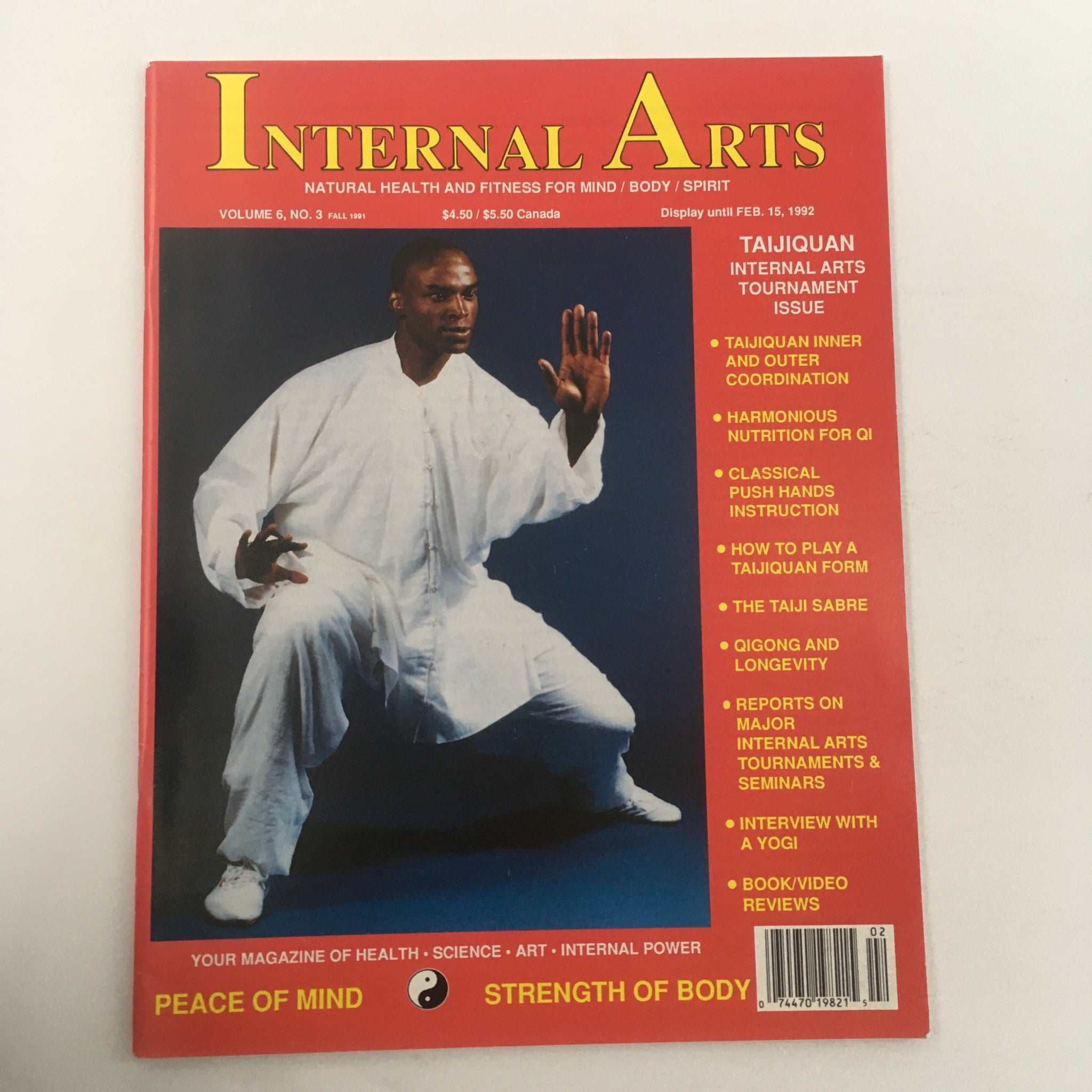 Internal Arts Magazine Fall 1991 The Taiji Sabre & A Yogi Interview, Newsstand