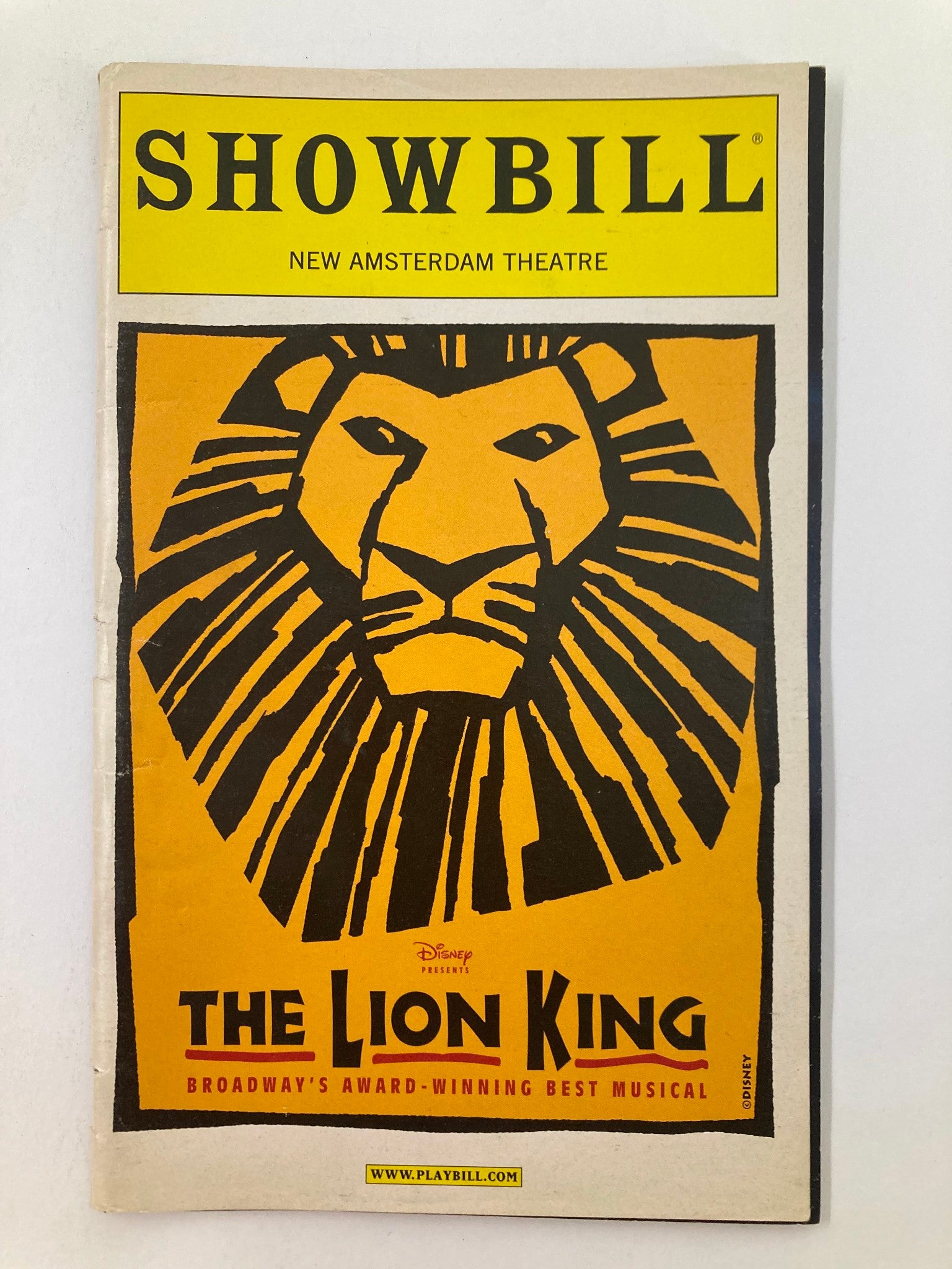 2006 Showbill New Amsterdam Theatre Patrick Page in The Lion King