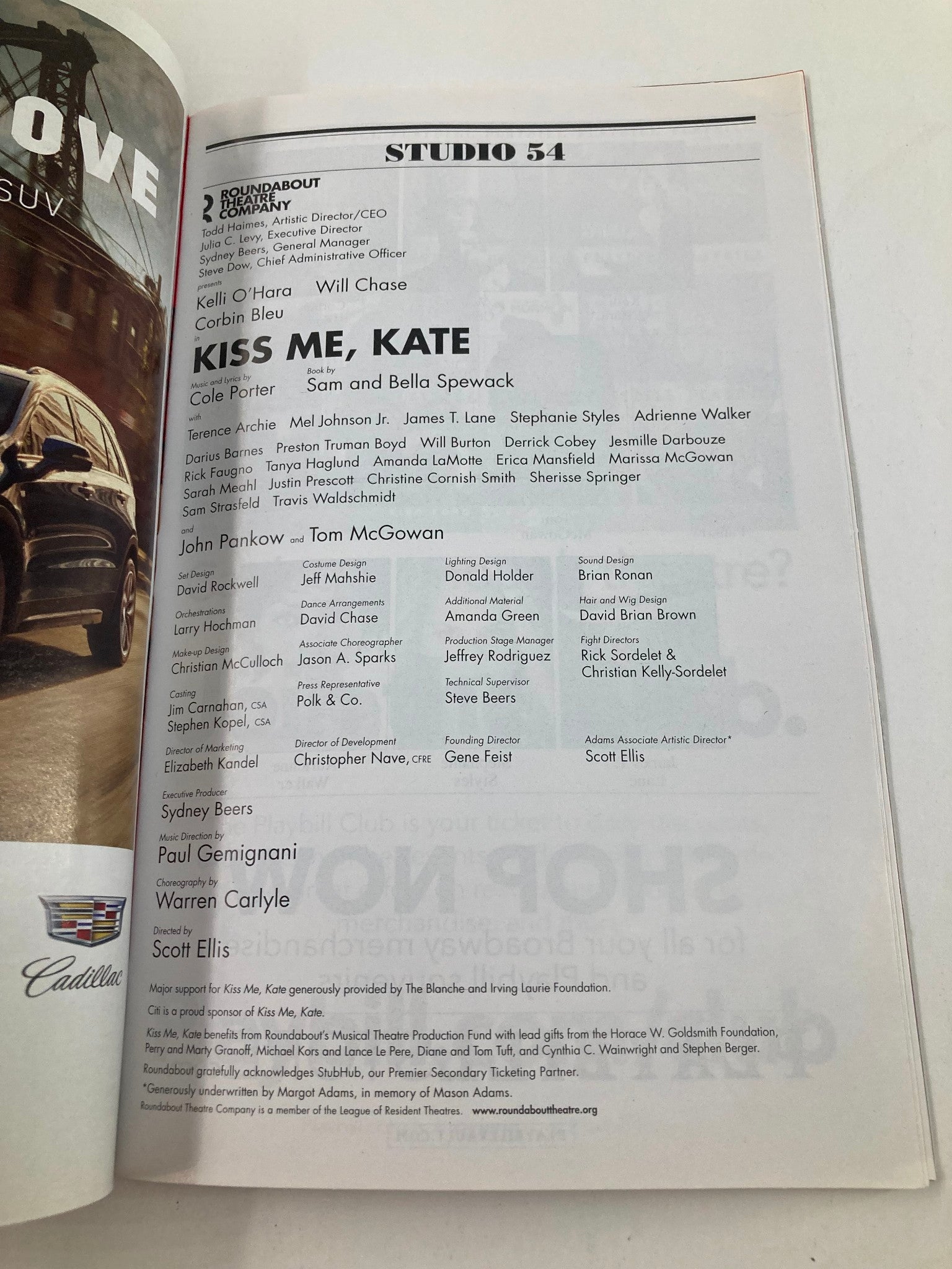 2019 Playbill Studio 54 Terence Archie, Mel Johnson Jr. in Kiss Me, Kate