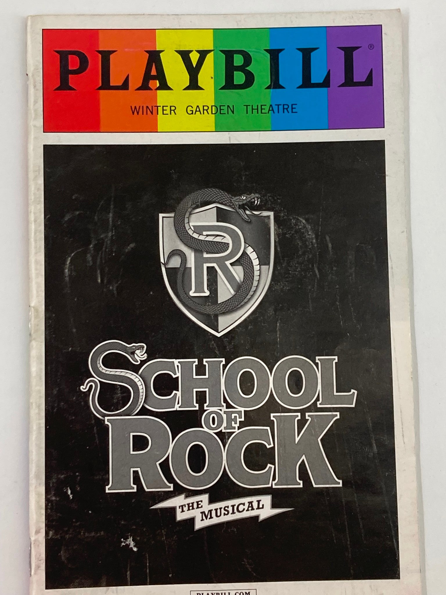 2016 Playbill Winter Garden Alex Brightman, Will Blum in School of Rock