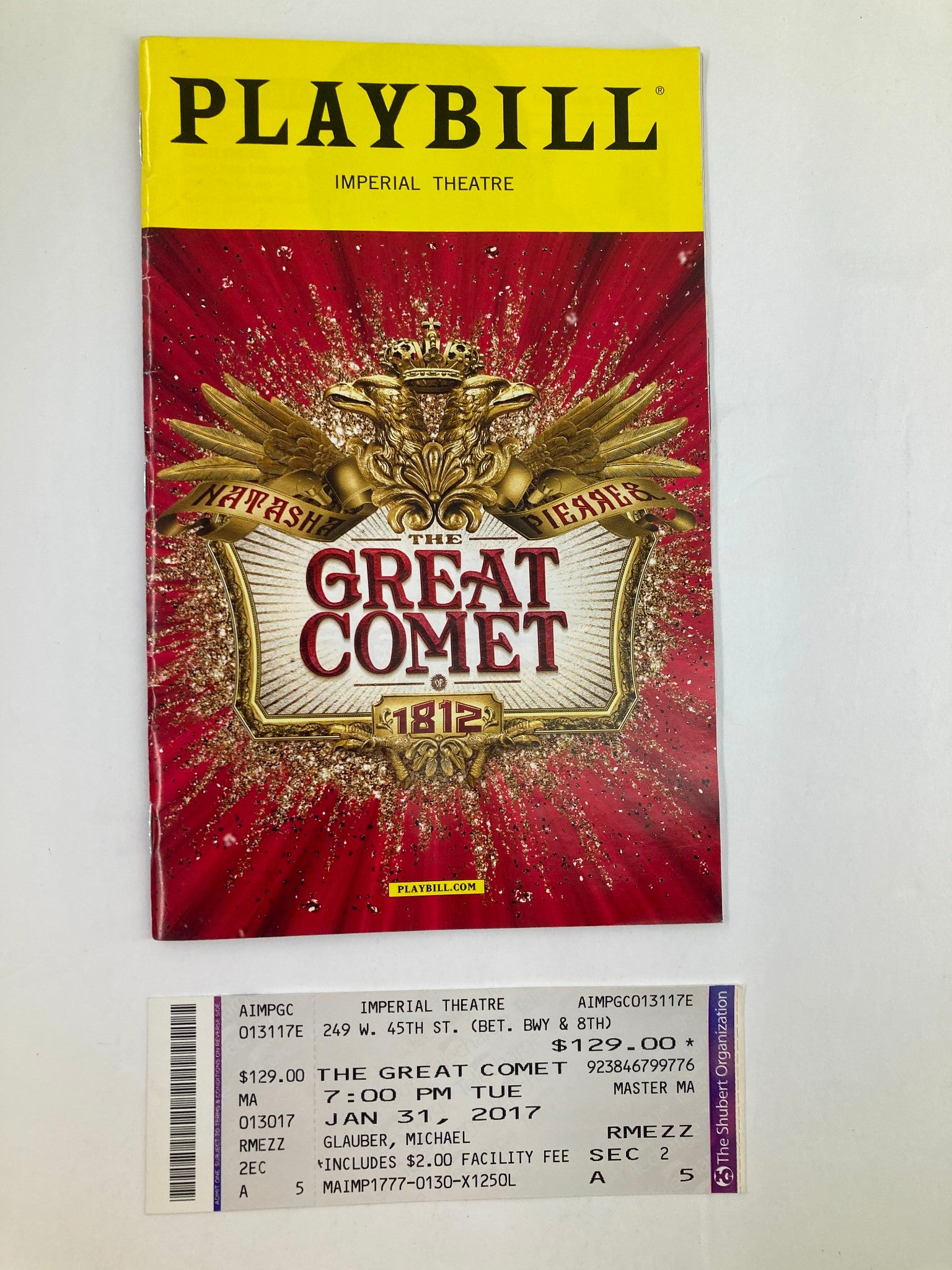 2017 Playbill Imperial Theatre Denee Benton in The Great Comet 1812