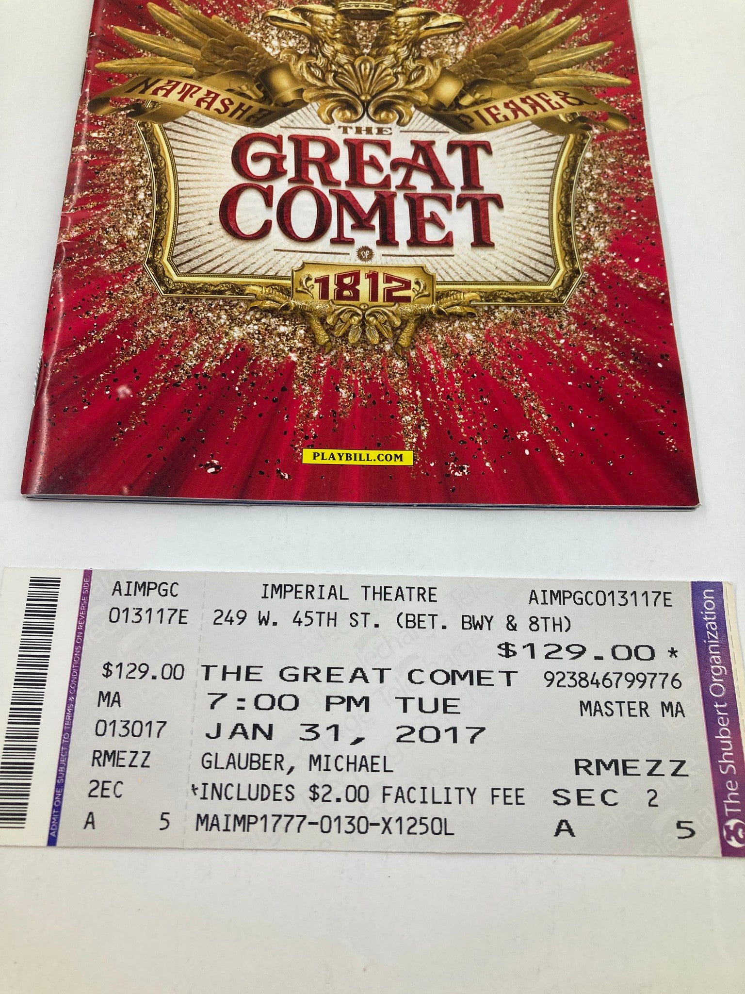 2017 Playbill Imperial Theatre Denee Benton in The Great Comet 1812